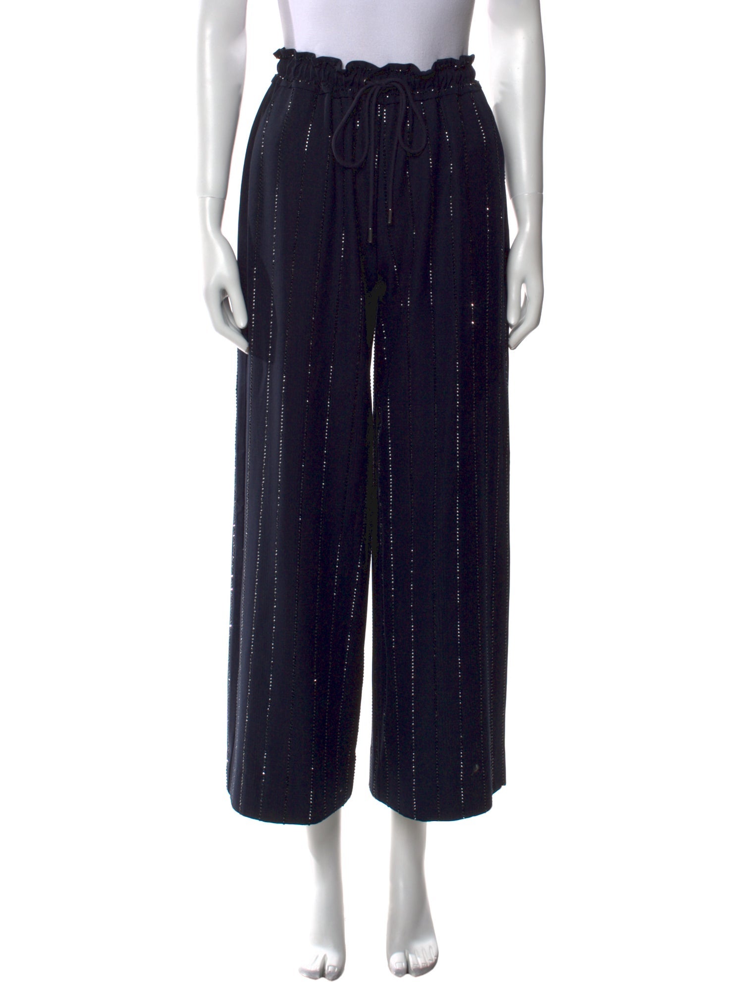 Self-Portrait Striped Wide Leg Pants