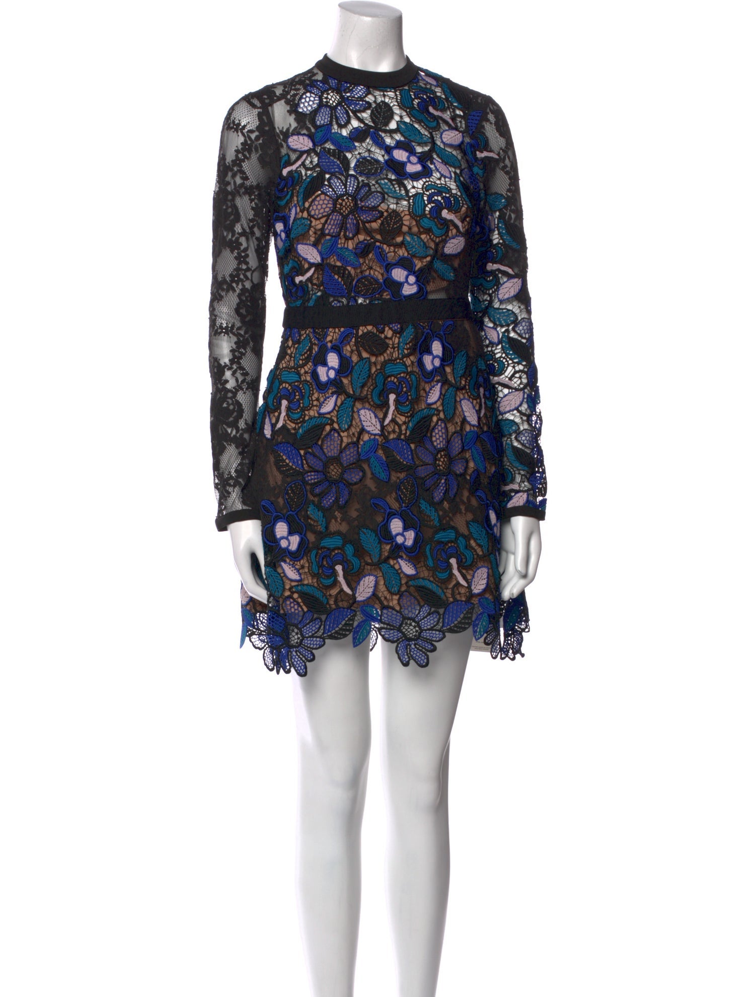 Self-Portrait Lace Pattern Knee-Length Dress