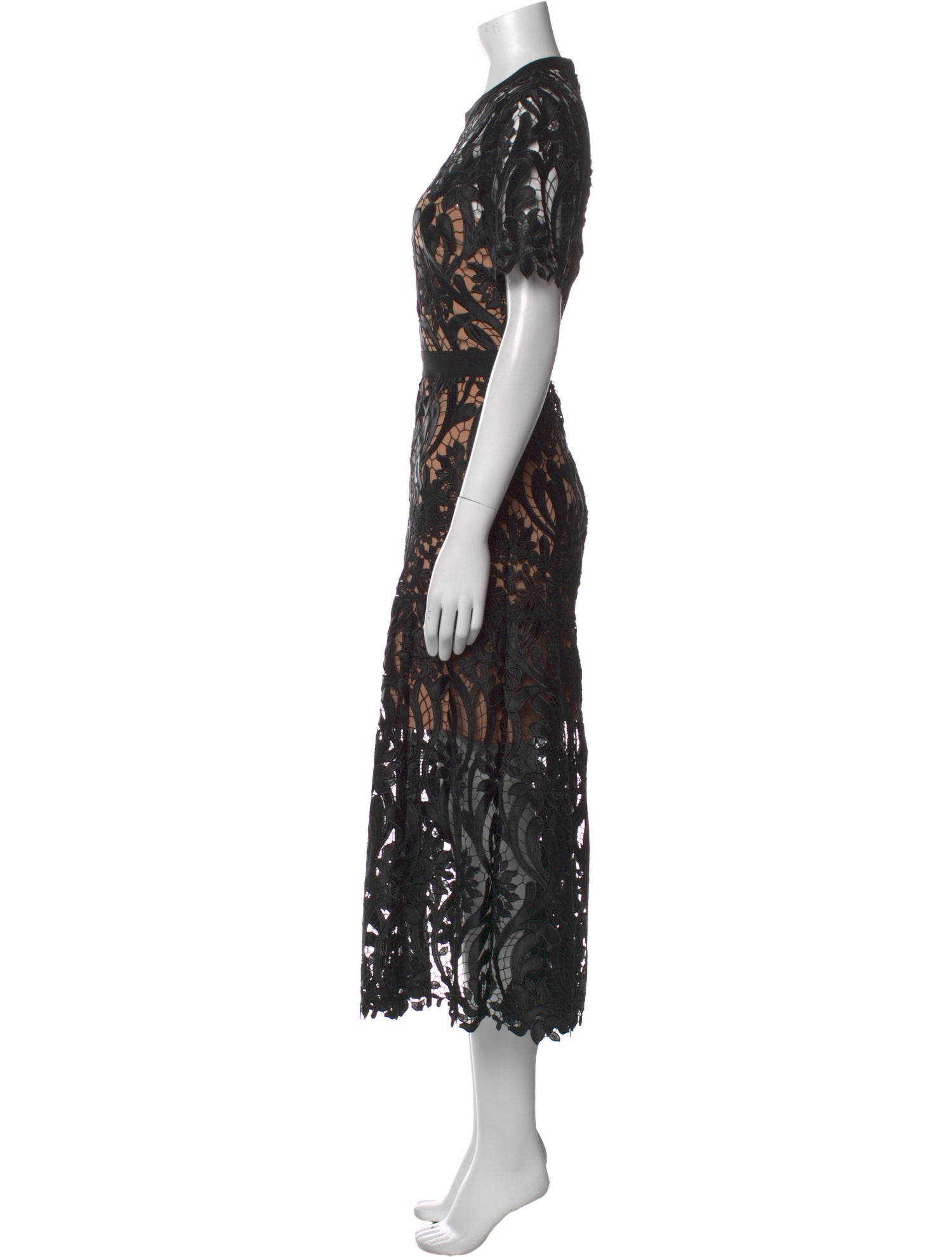 Self-Portrait Lace Pattern Long Dress