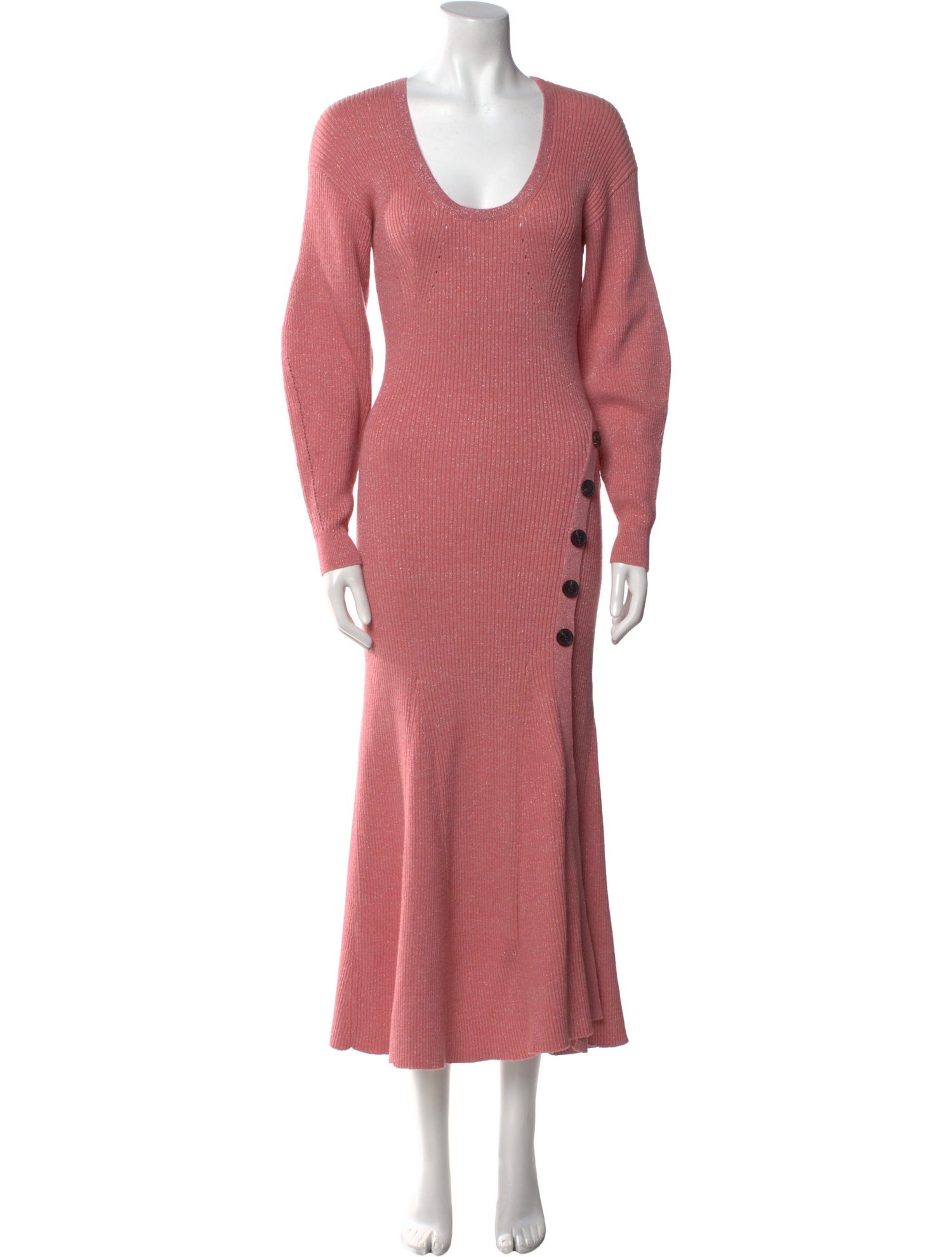 Self-Portrait Scoop Neck Long Dress