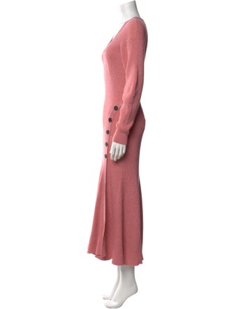 Self-Portrait Scoop Neck Long Dress