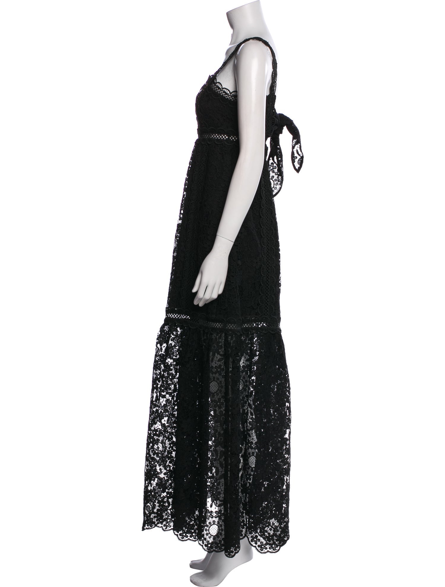 Self-Portrait Lace Pattern Long Dress