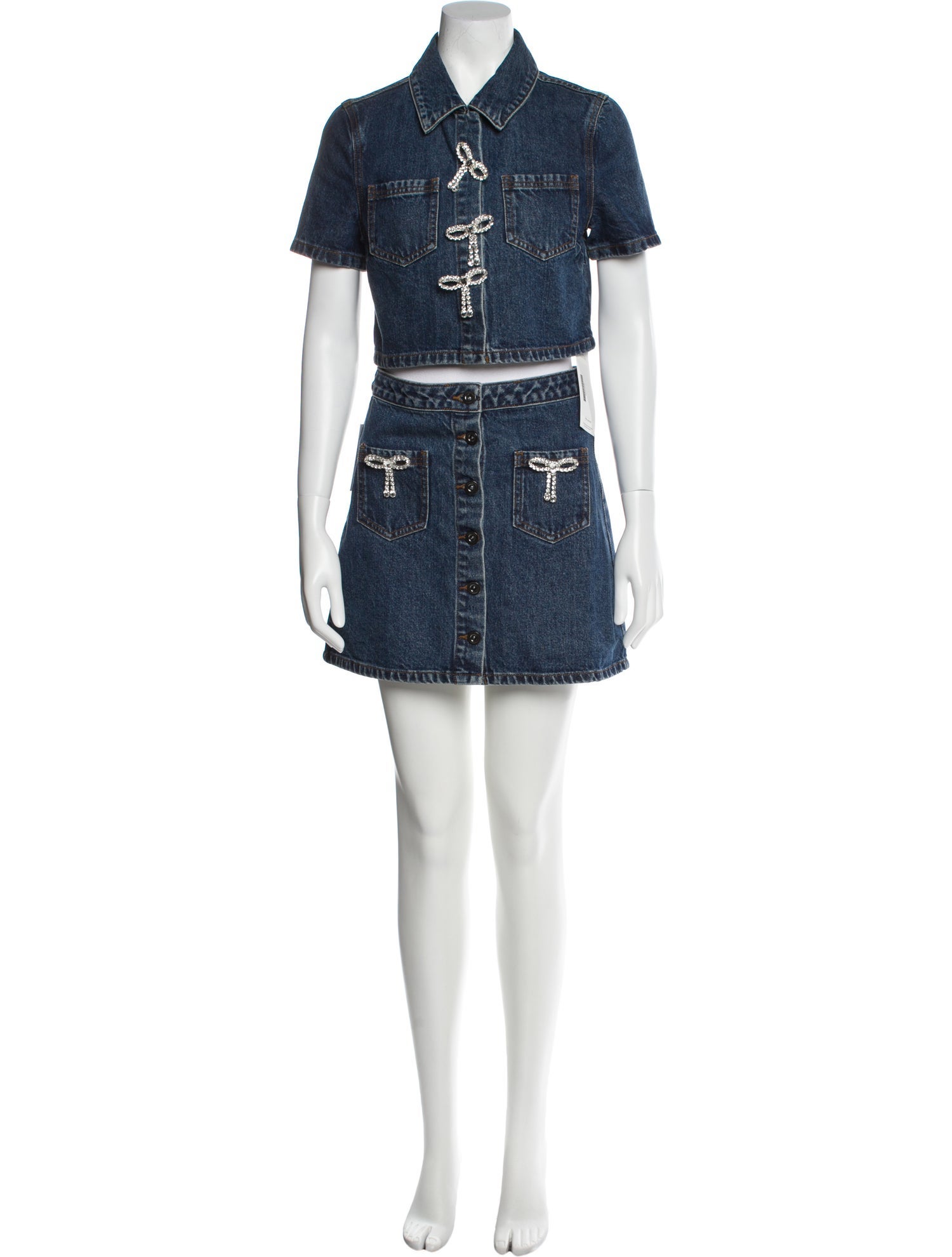 Self-Portrait Crystal Embellishments Skirt Set w/ Tags