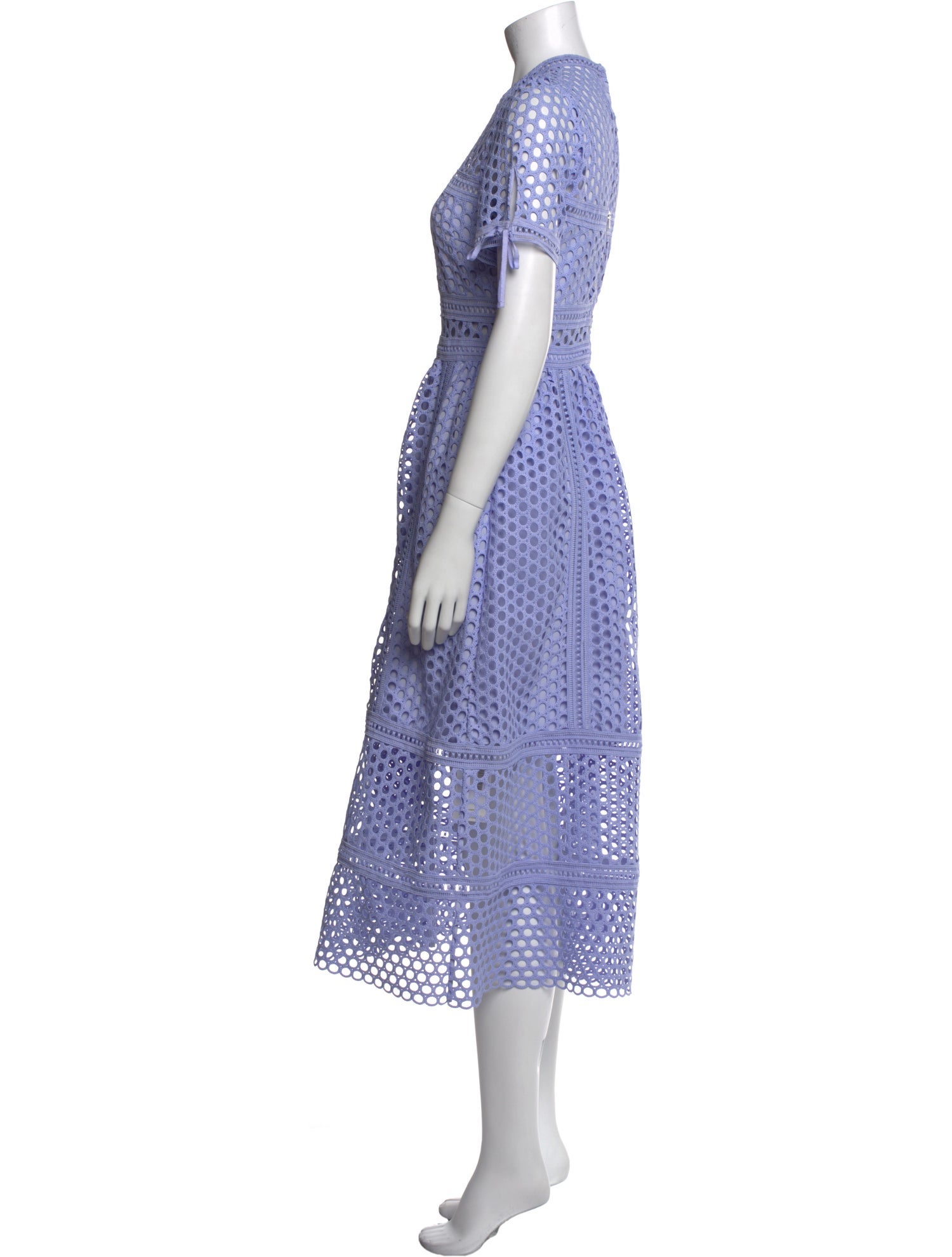 Self-Portrait Lace Pattern Long Dress