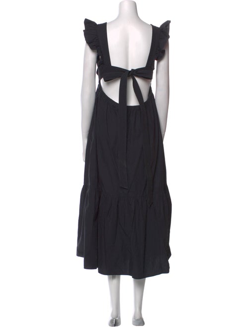 Self-Portrait Square Neckline Midi Length Dress