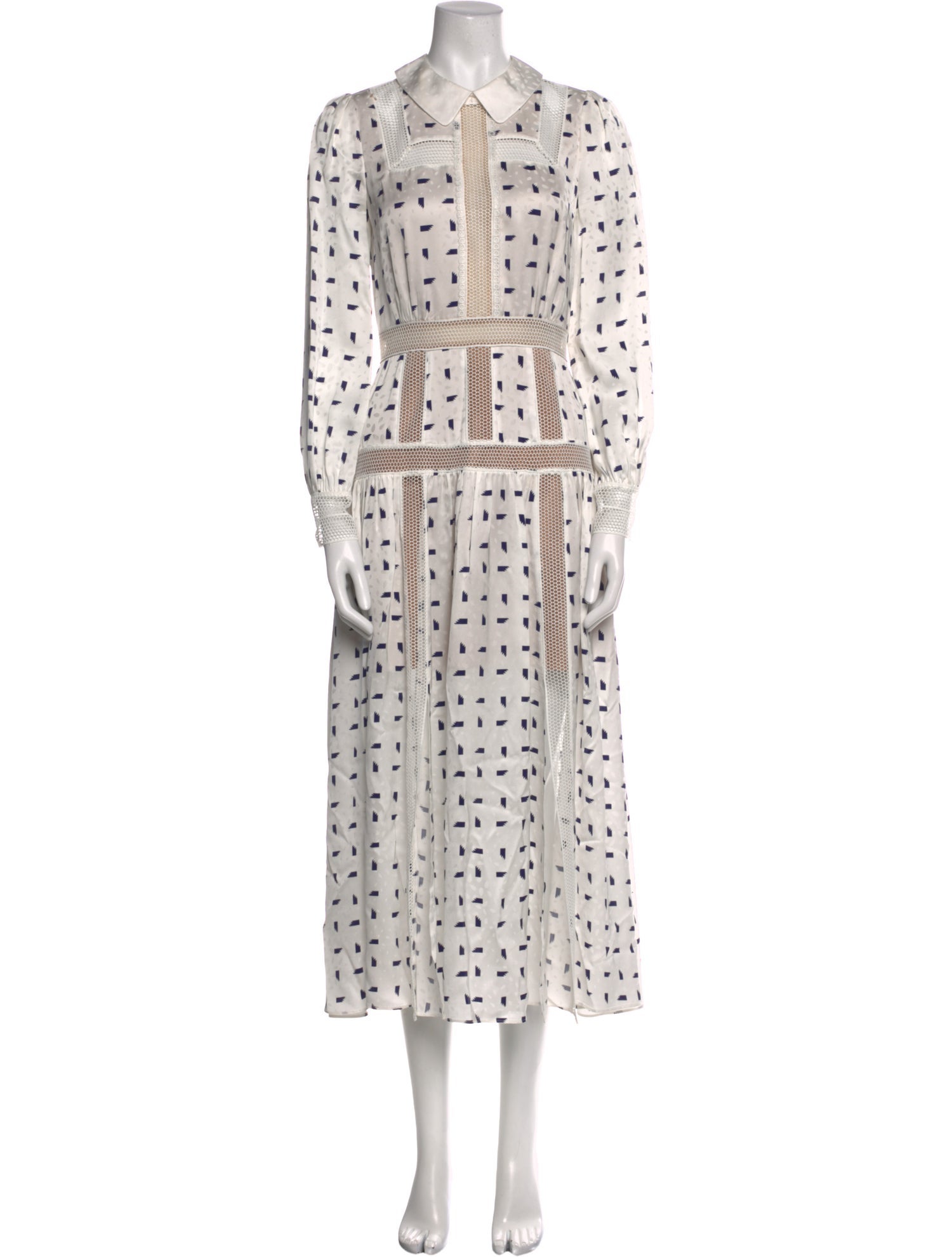 Self-Portrait Printed Long Dress