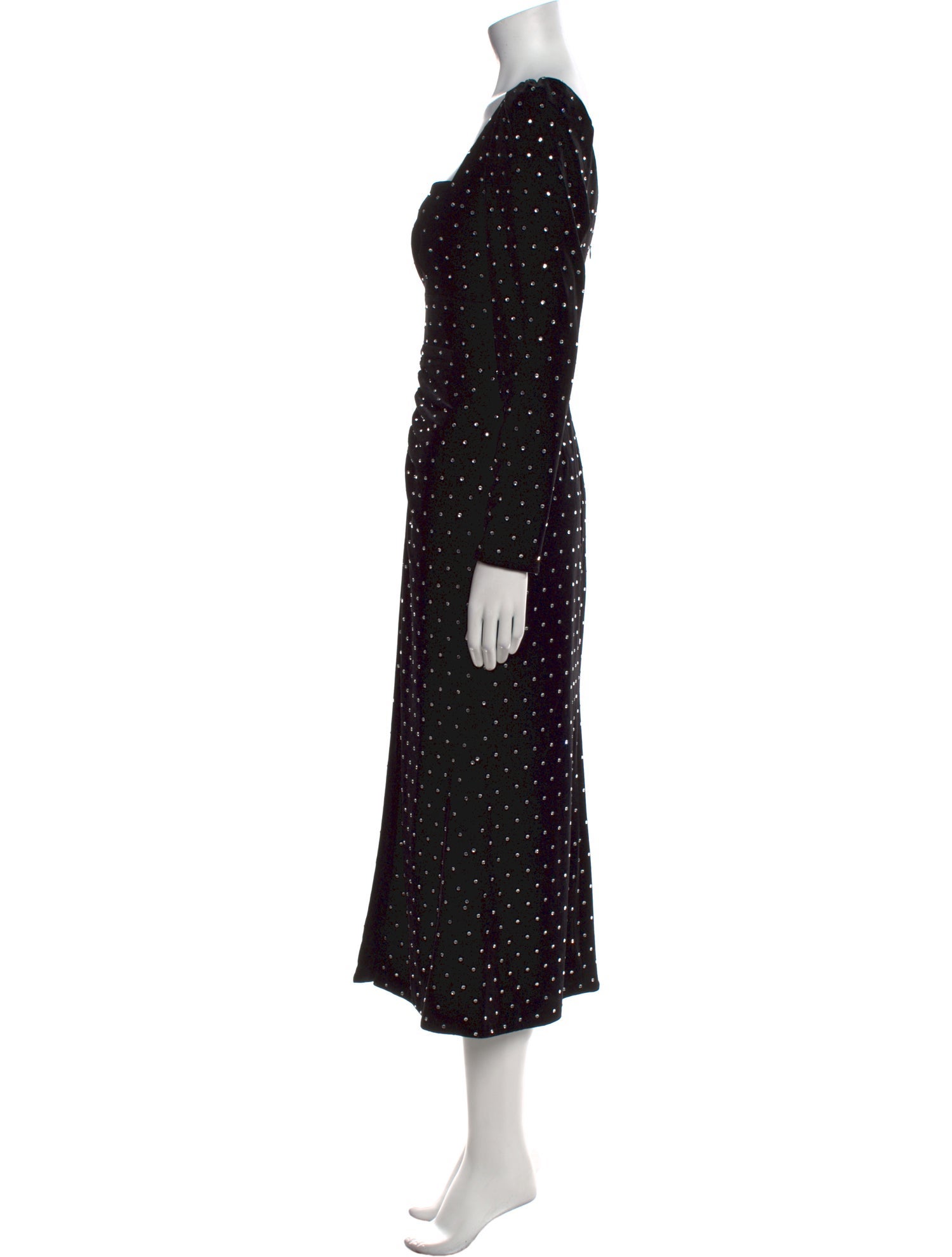 Self-Portrait Polka Dot Print Long Dress