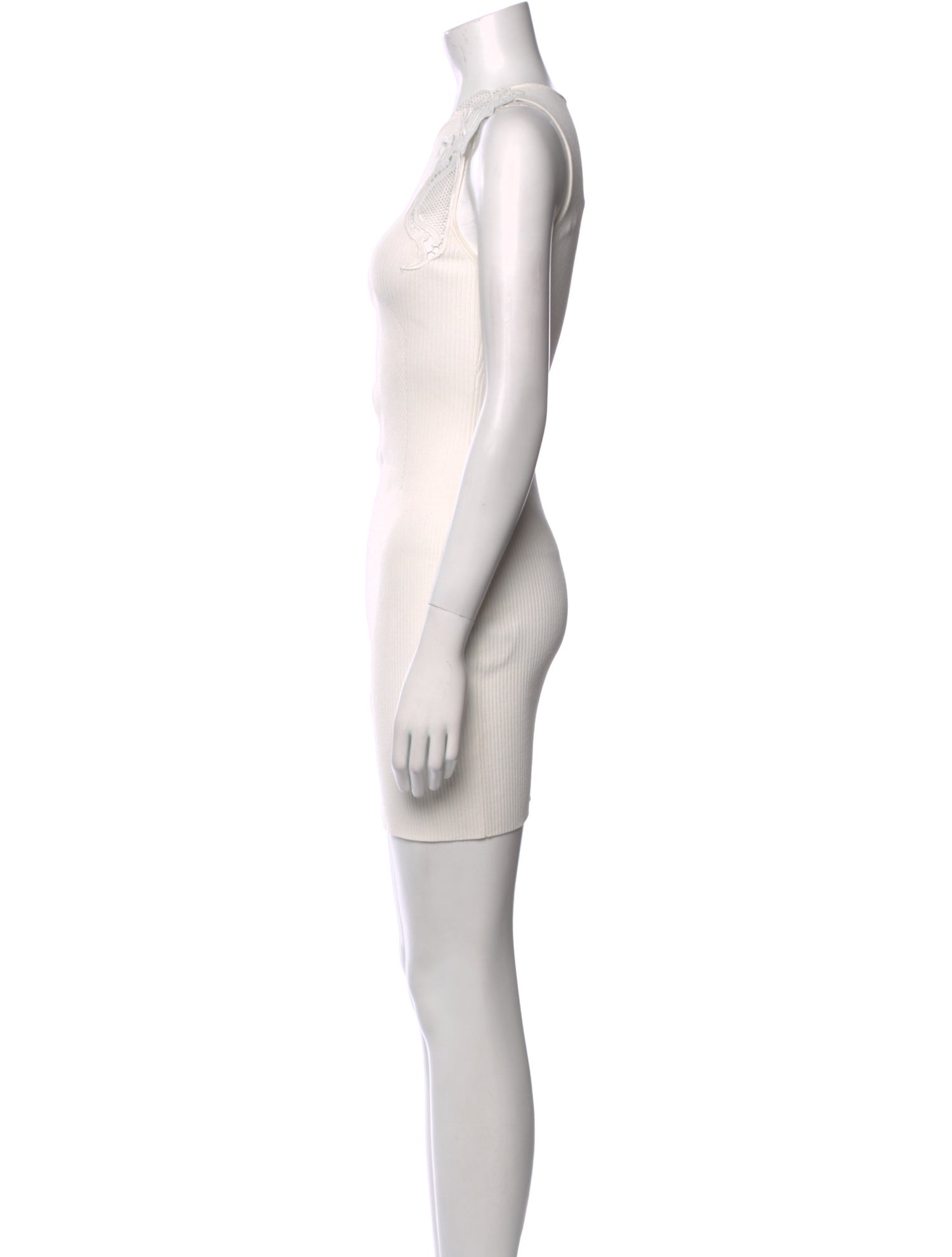 Self-Portrait Crew Neck Mini Dress