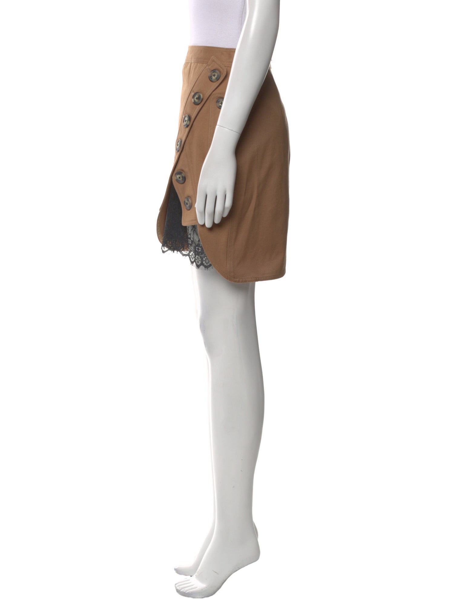 Self-Portrait Lace Trim Embellishment Mini Skirt