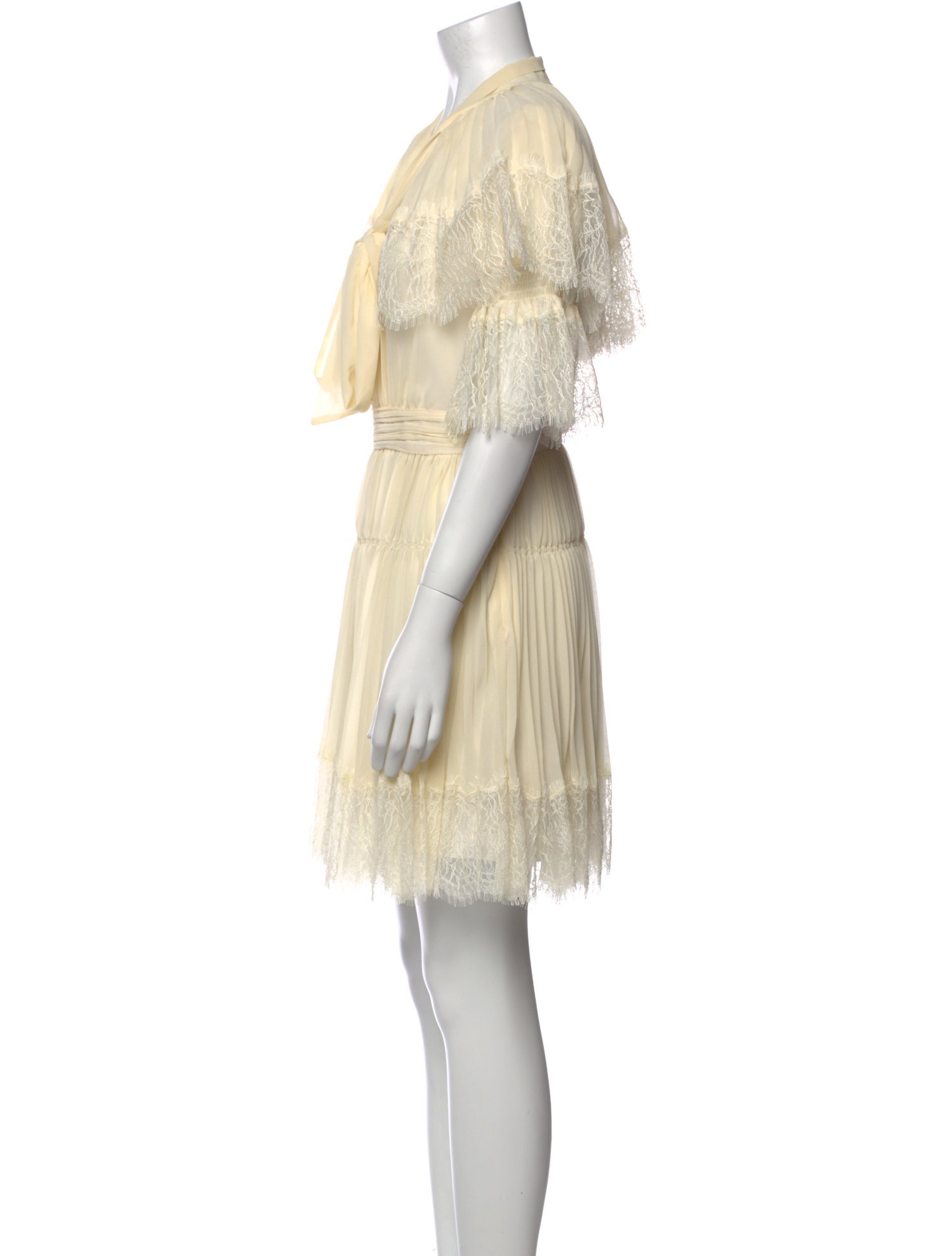 Self-Portrait V-Neck Mini Dress