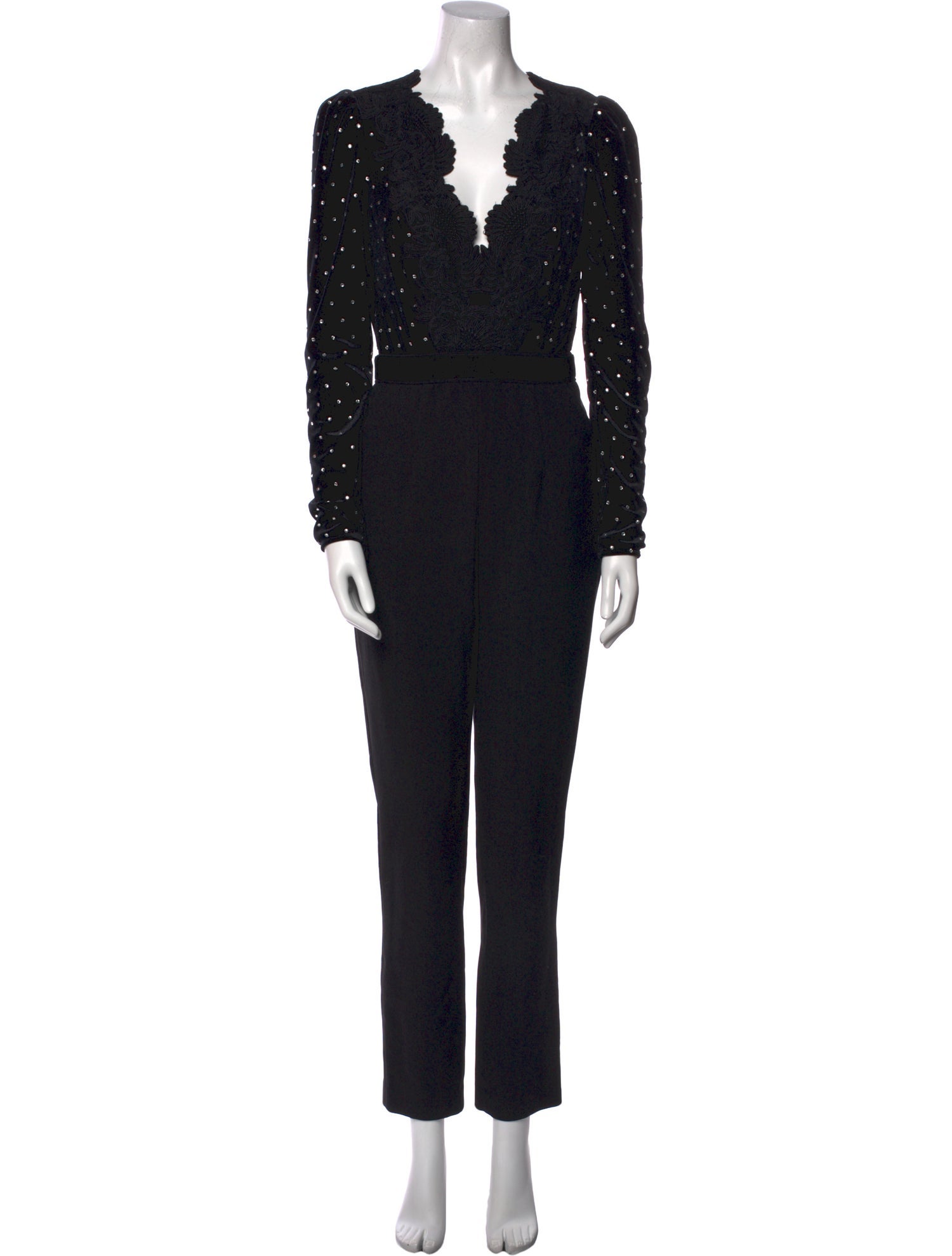 Self-Portrait V-Neck Jumpsuit