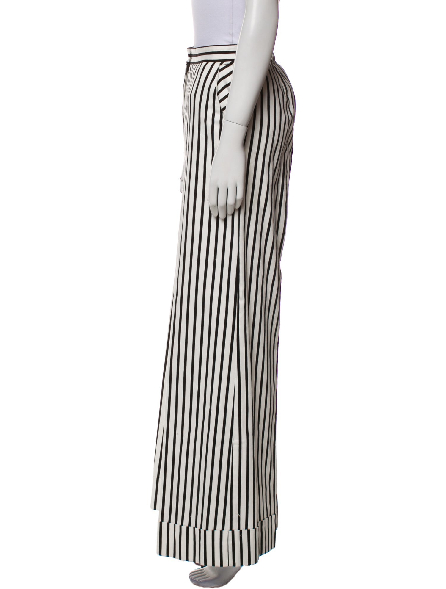 Self-Portrait Striped Wide Leg Pants