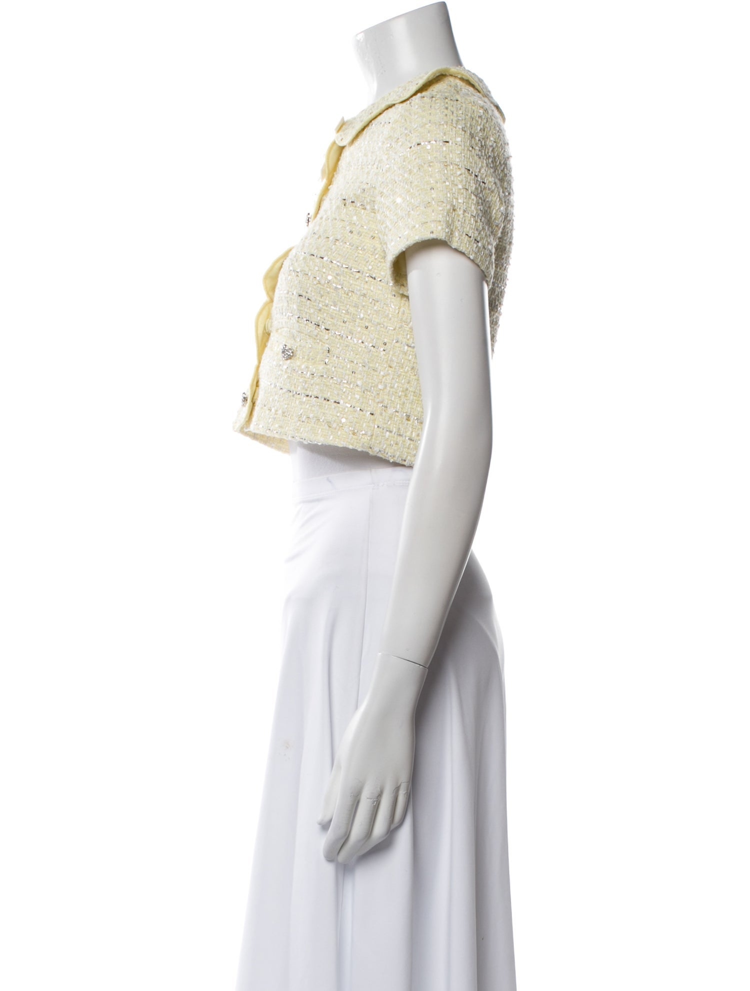 Self-Portrait Boucle Jacket Tweed Pattern Bolero