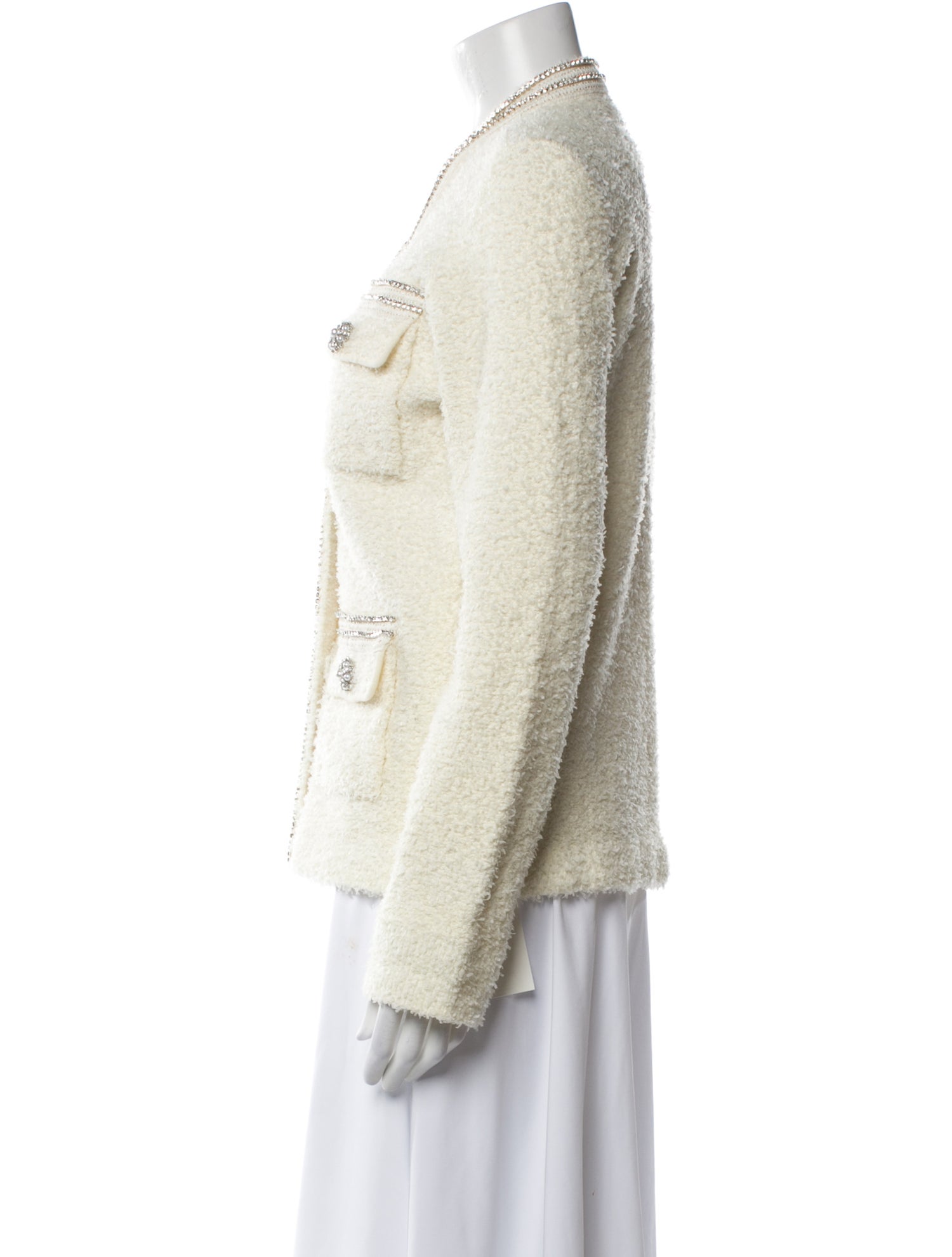 Self-Portrait Tape Knit cardigan Jacket