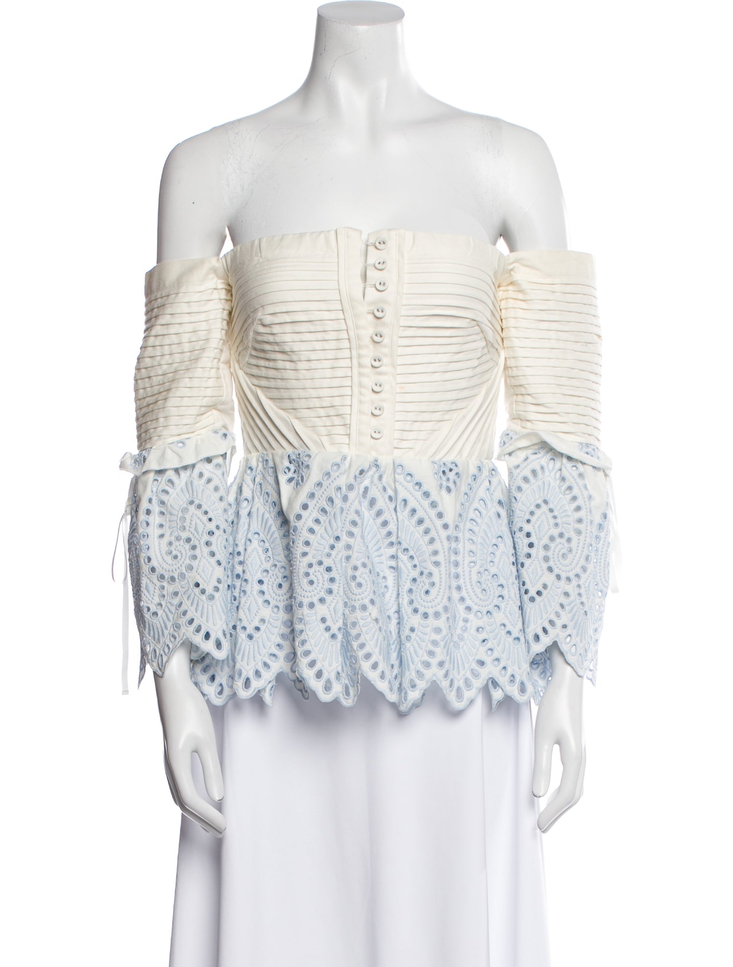 Self-Portrait Printed Off-The-Shoulder Blouse