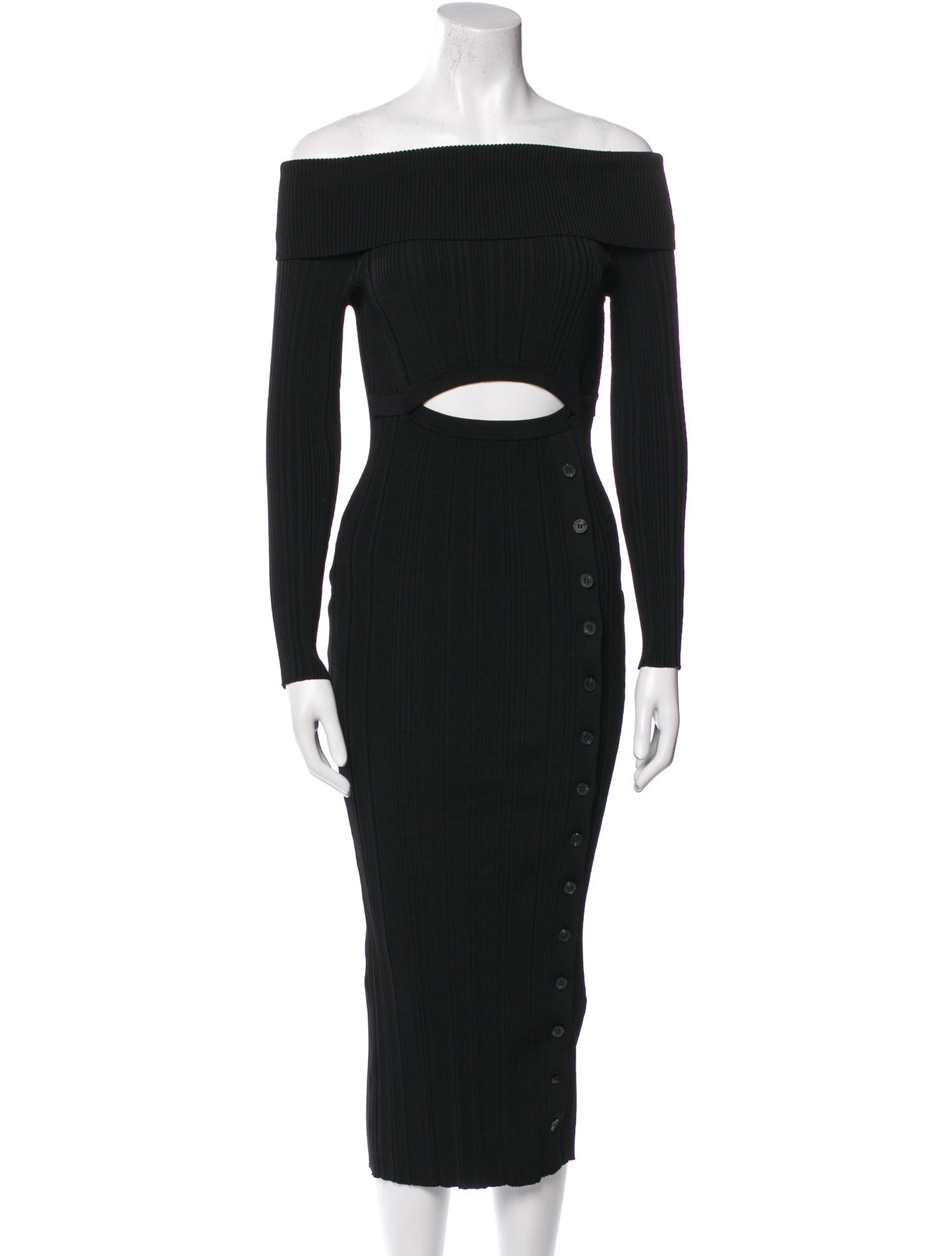 Self-Portrait Off-The-Shoulder Midi Length Dress