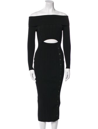Self-Portrait Off-The-Shoulder Midi Length Dress