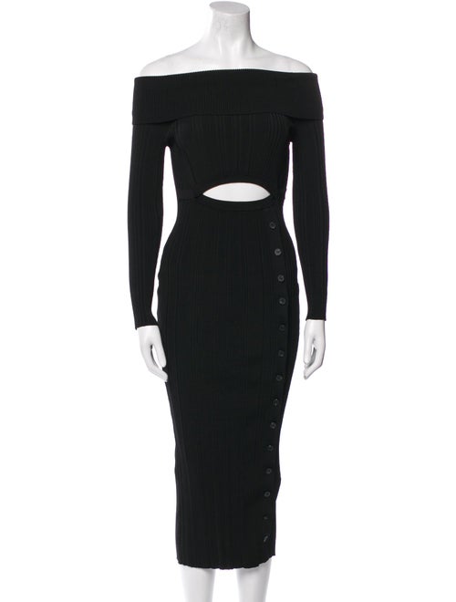 Self-Portrait Off-The-Shoulder Midi Length Dress