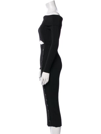 Self-Portrait Off-The-Shoulder Midi Length Dress