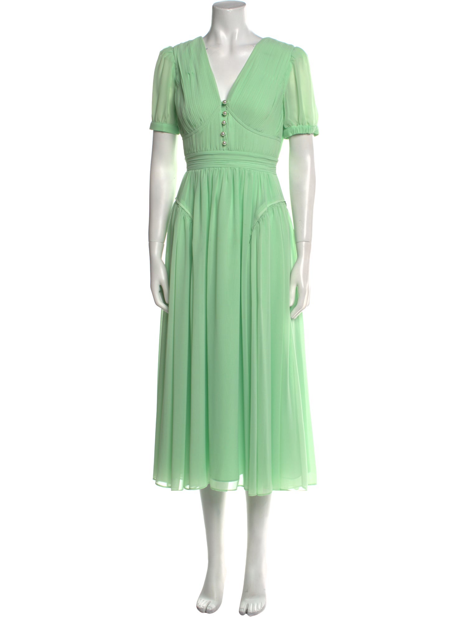 Self-Portrait V-Neck Long Dress