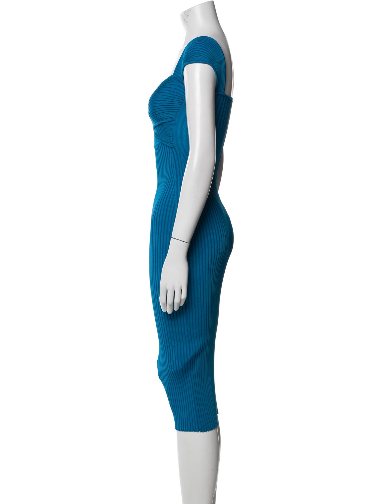 Self-Portrait Striped Midi Length Dress