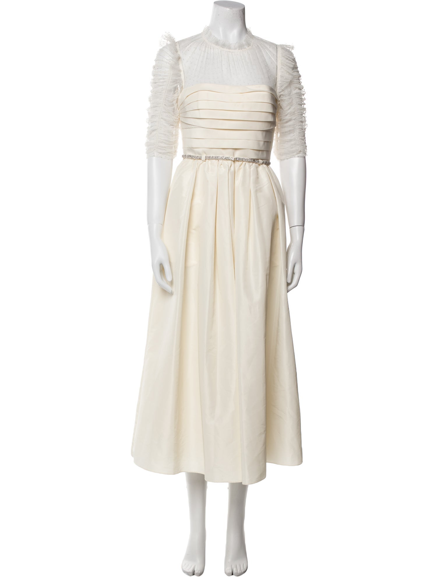 Self-Portrait Crew Neck Long Dress