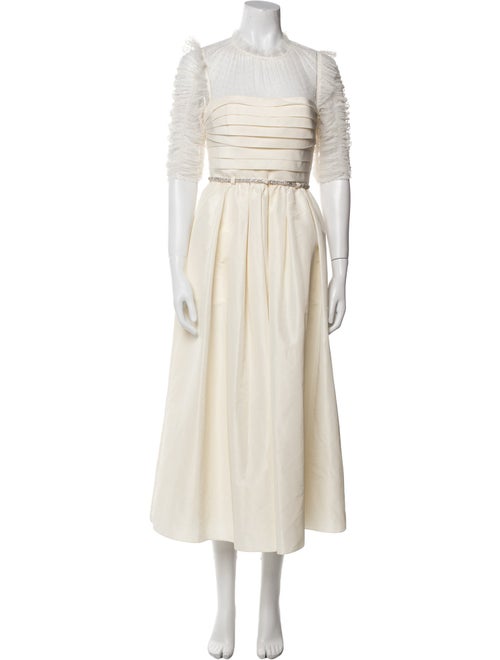 Self-Portrait Crew Neck Long Dress