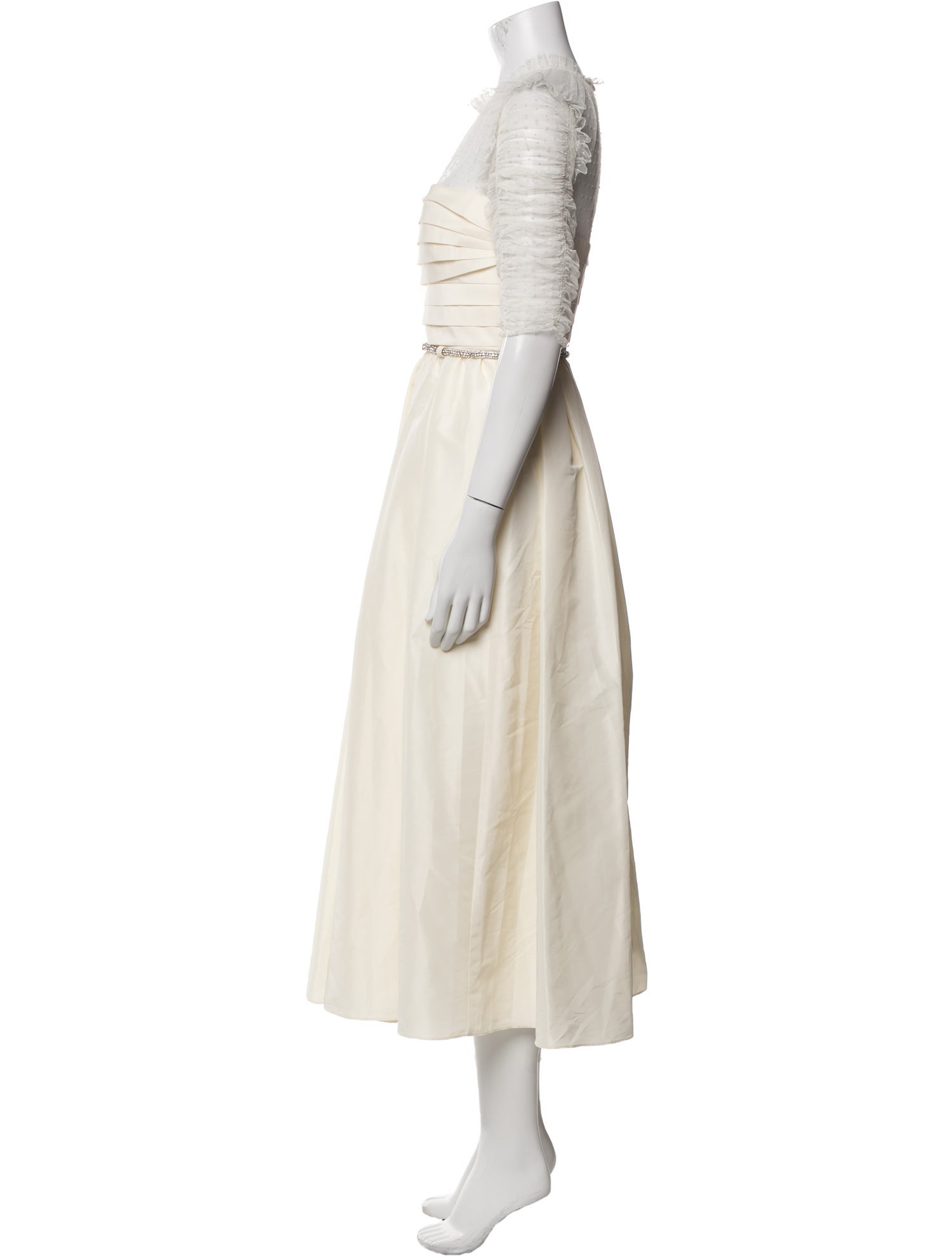 Self-Portrait Crew Neck Long Dress