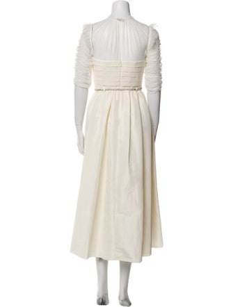 Self-Portrait Crew Neck Long Dress