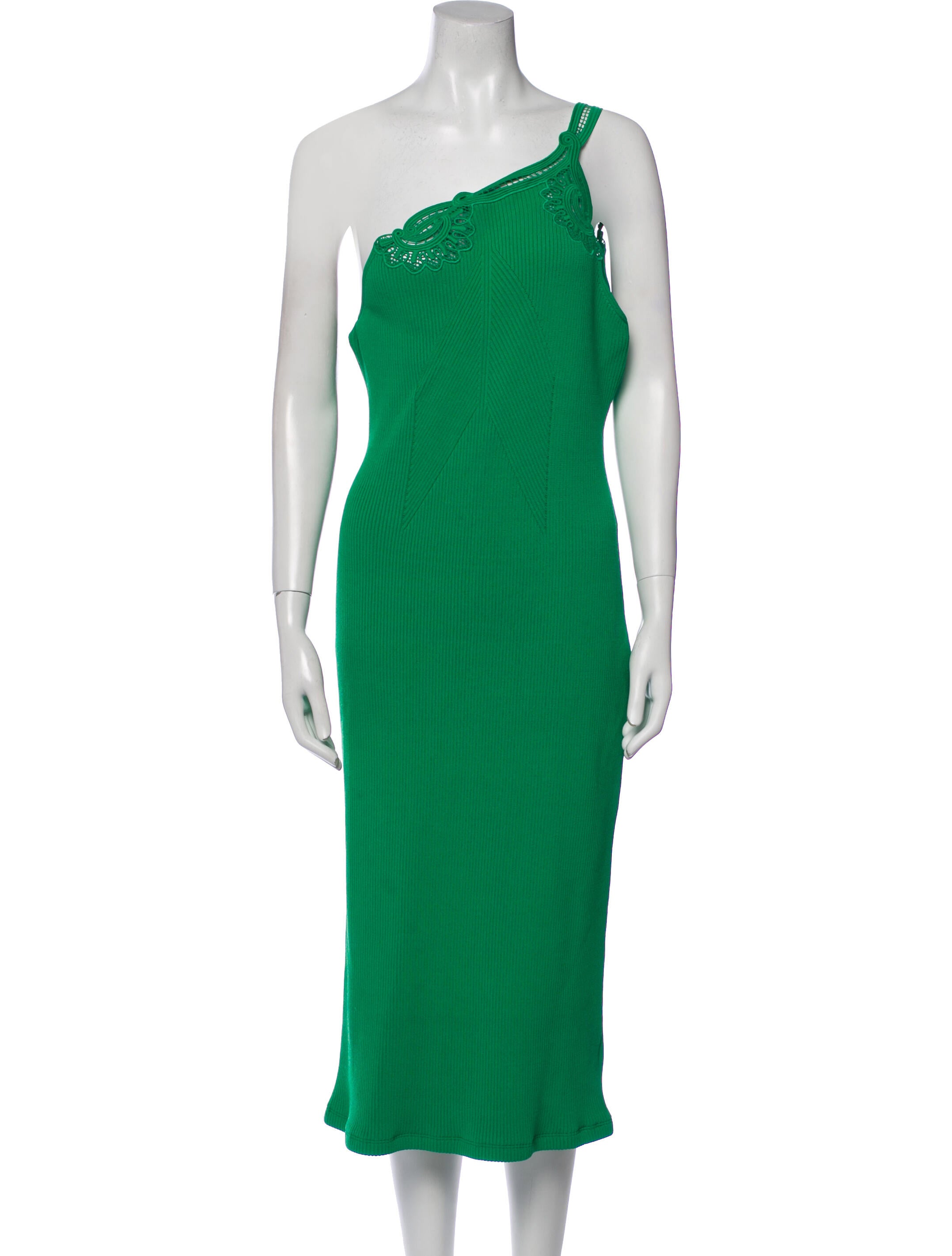 Self-Portrait One-Shoulder Midi Length Dress