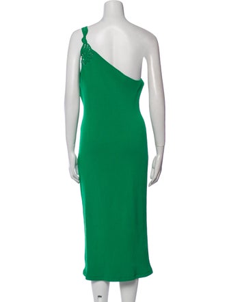 Self-Portrait One-Shoulder Midi Length Dress