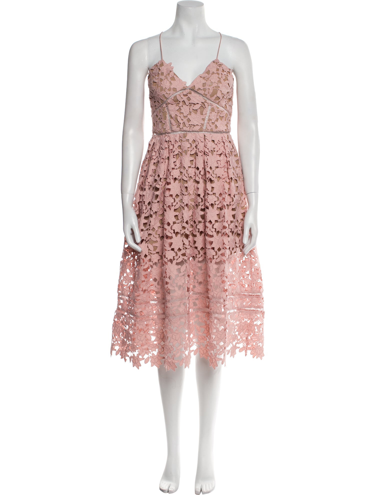 Self-Portrait Lace Pattern Knee-Length Dress