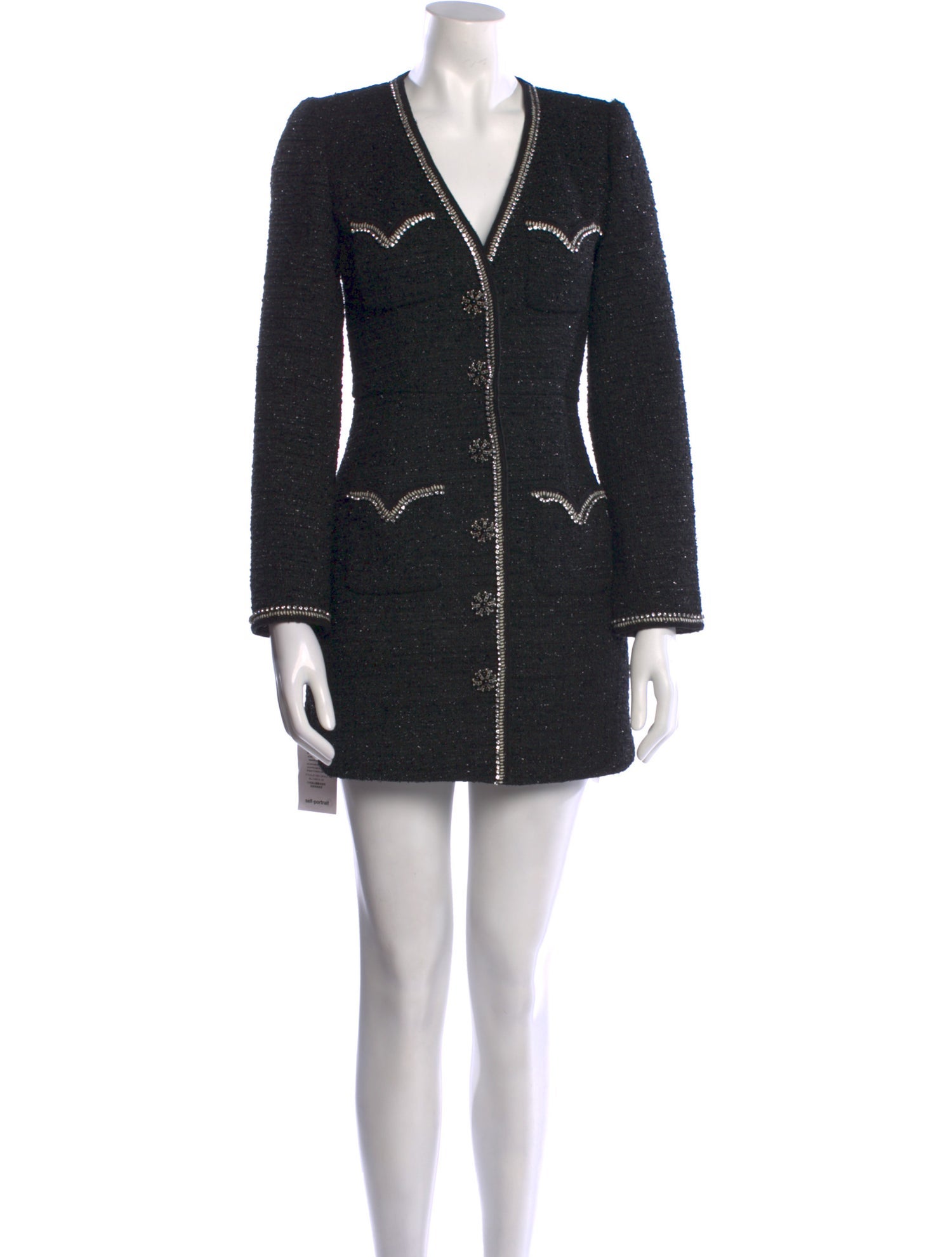 Self-Portrait Tweed Mini Dress