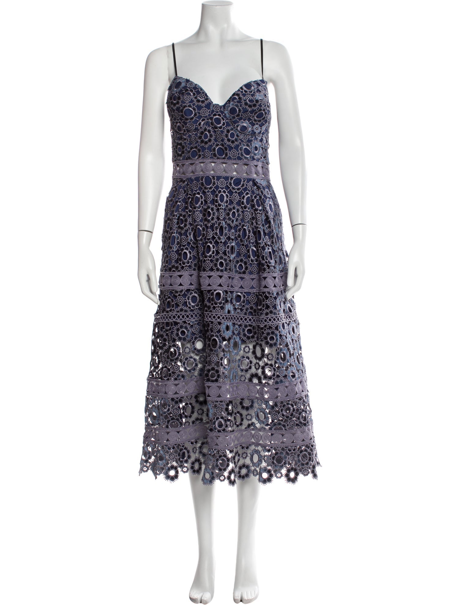 Self-Portrait Lace Pattern Midi Length Dress w/ Tags