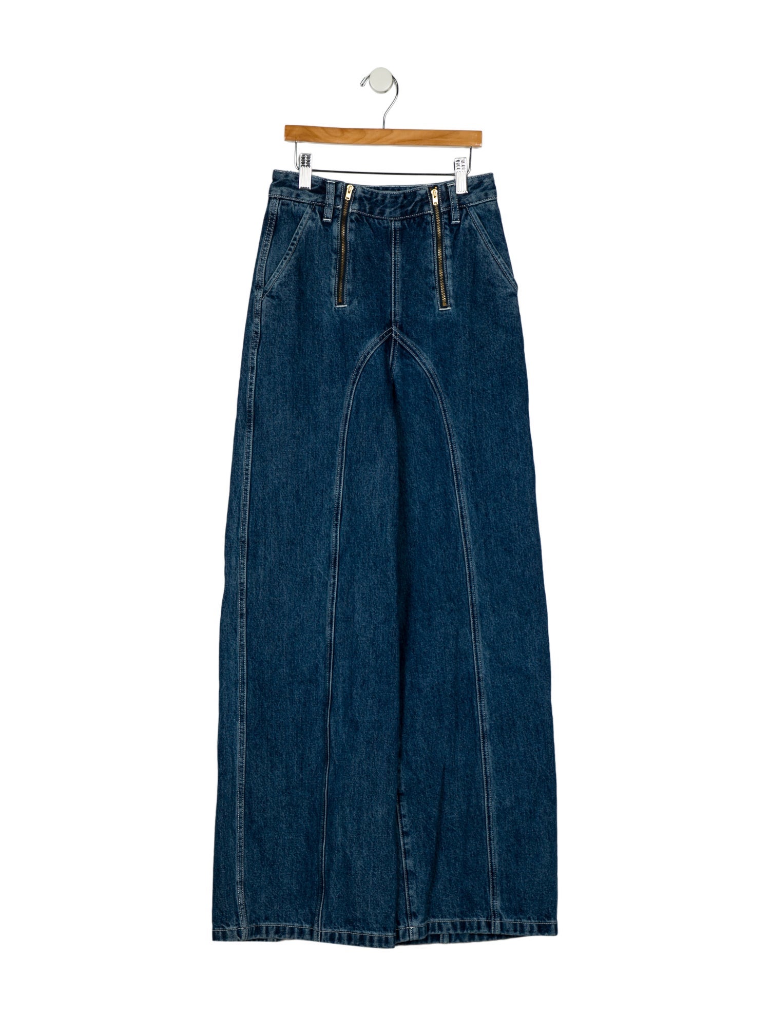 Self-Portrait High-Rise Wide Leg Jeans