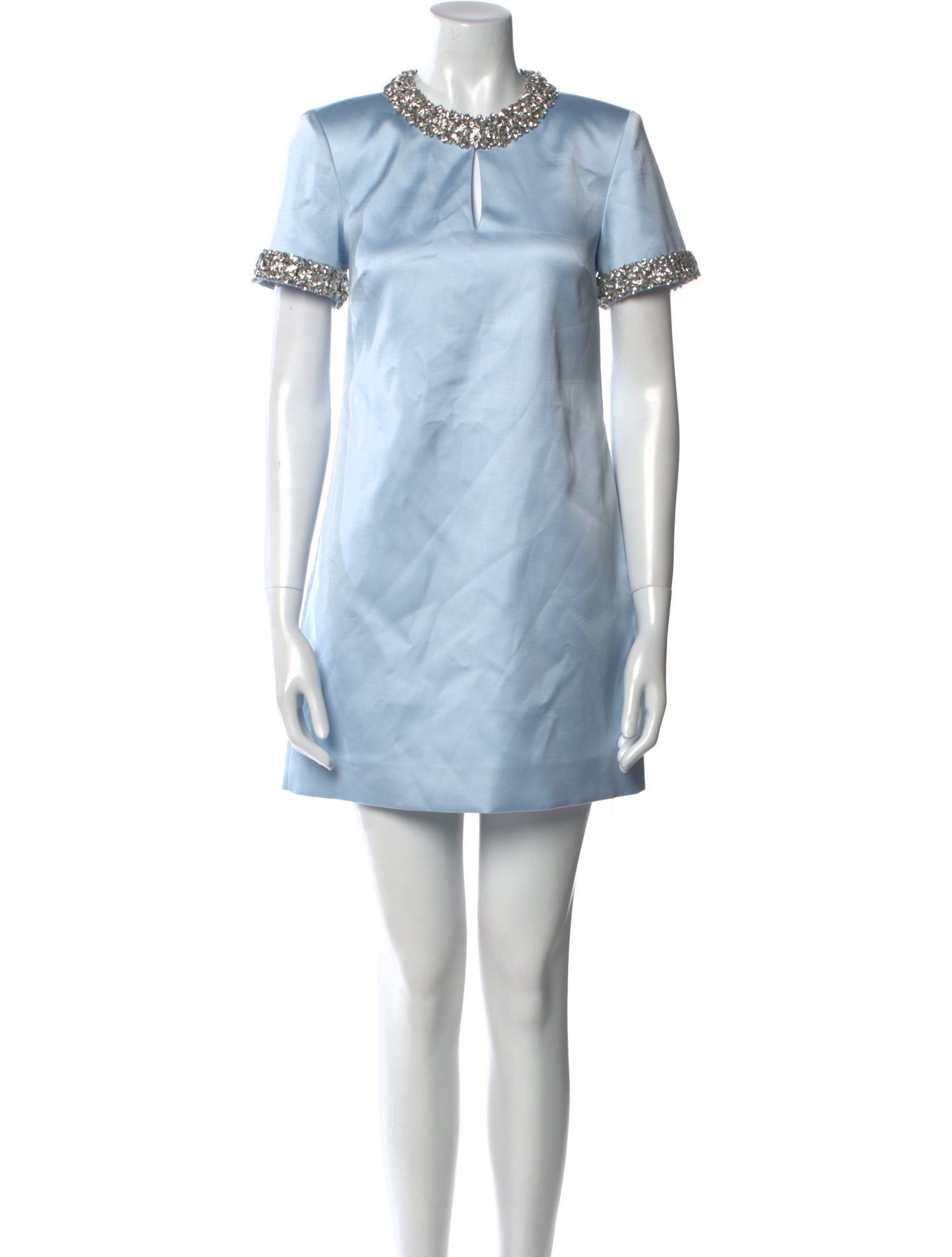 Self-Portrait Crew Neck Mini Dress