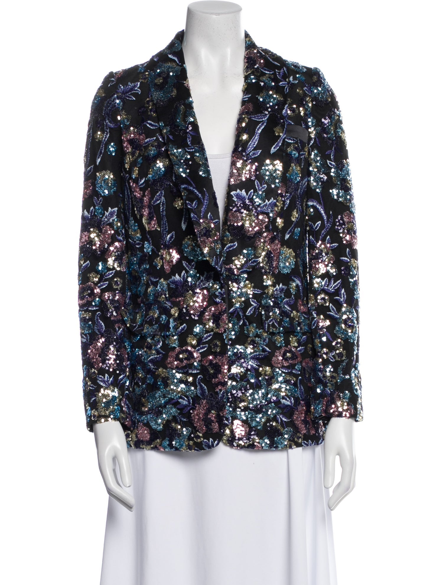 Self-Portrait Printed Blazer