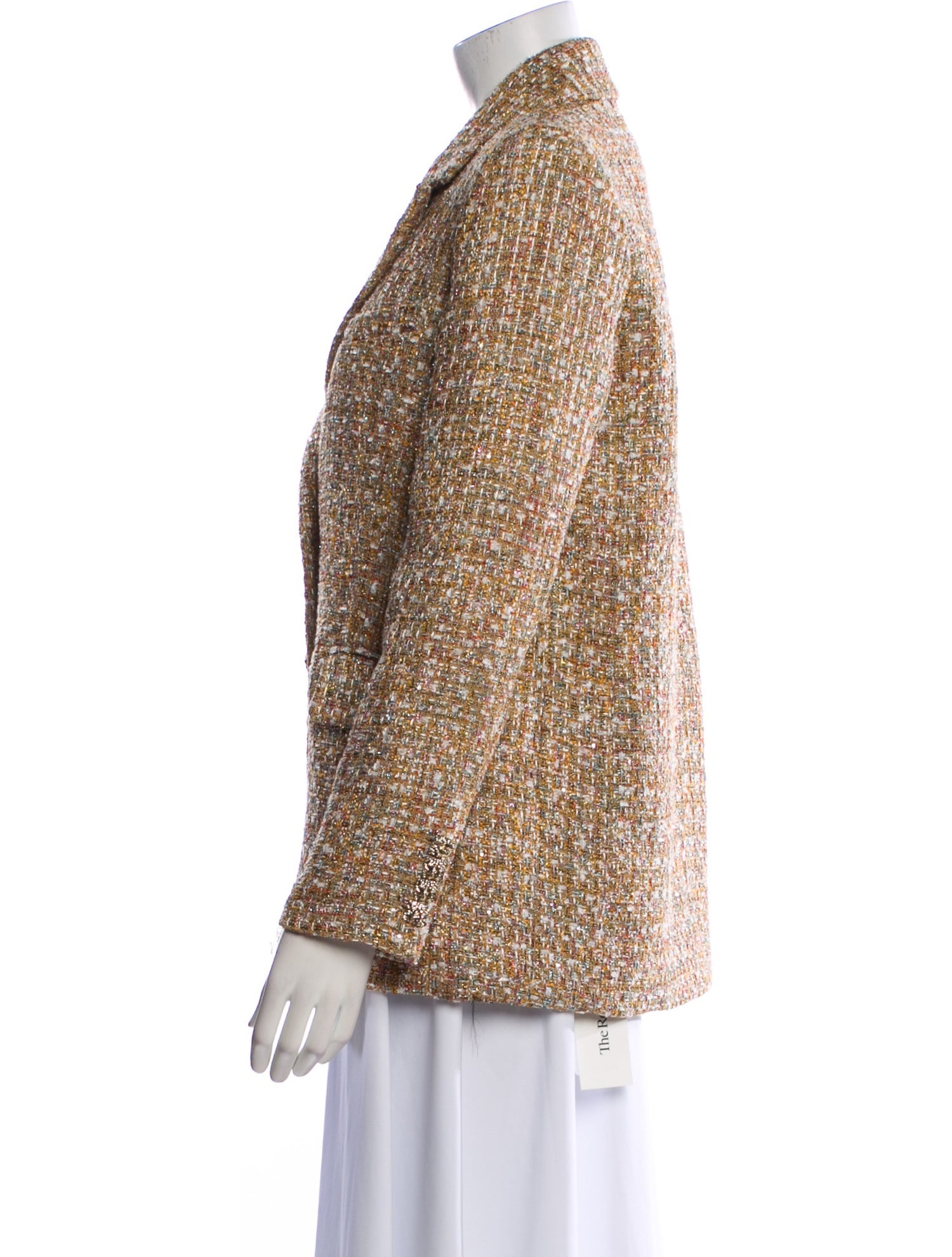 Self-Portrait Tweed Pattern Blazer