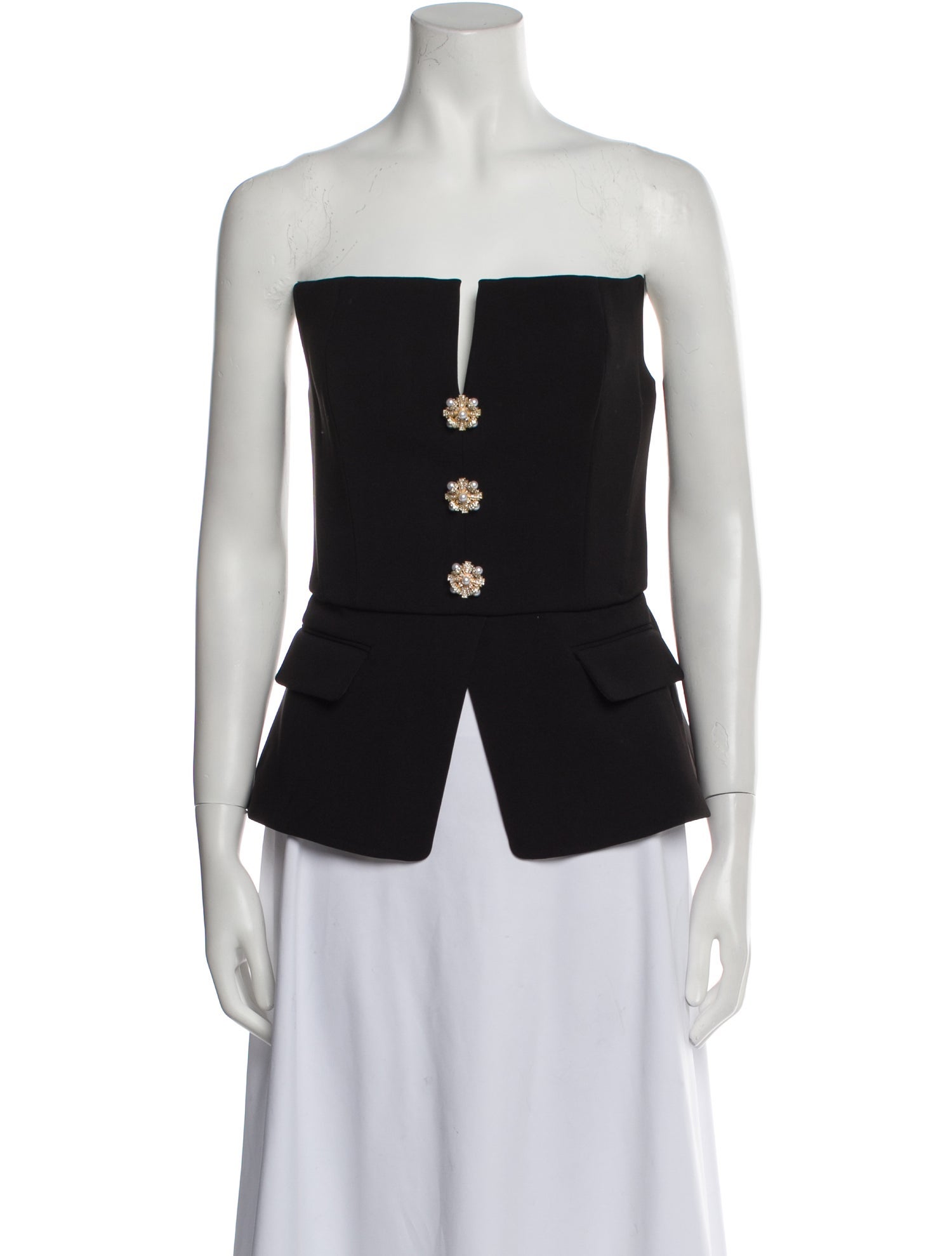 Self-Portrait Strapless Top