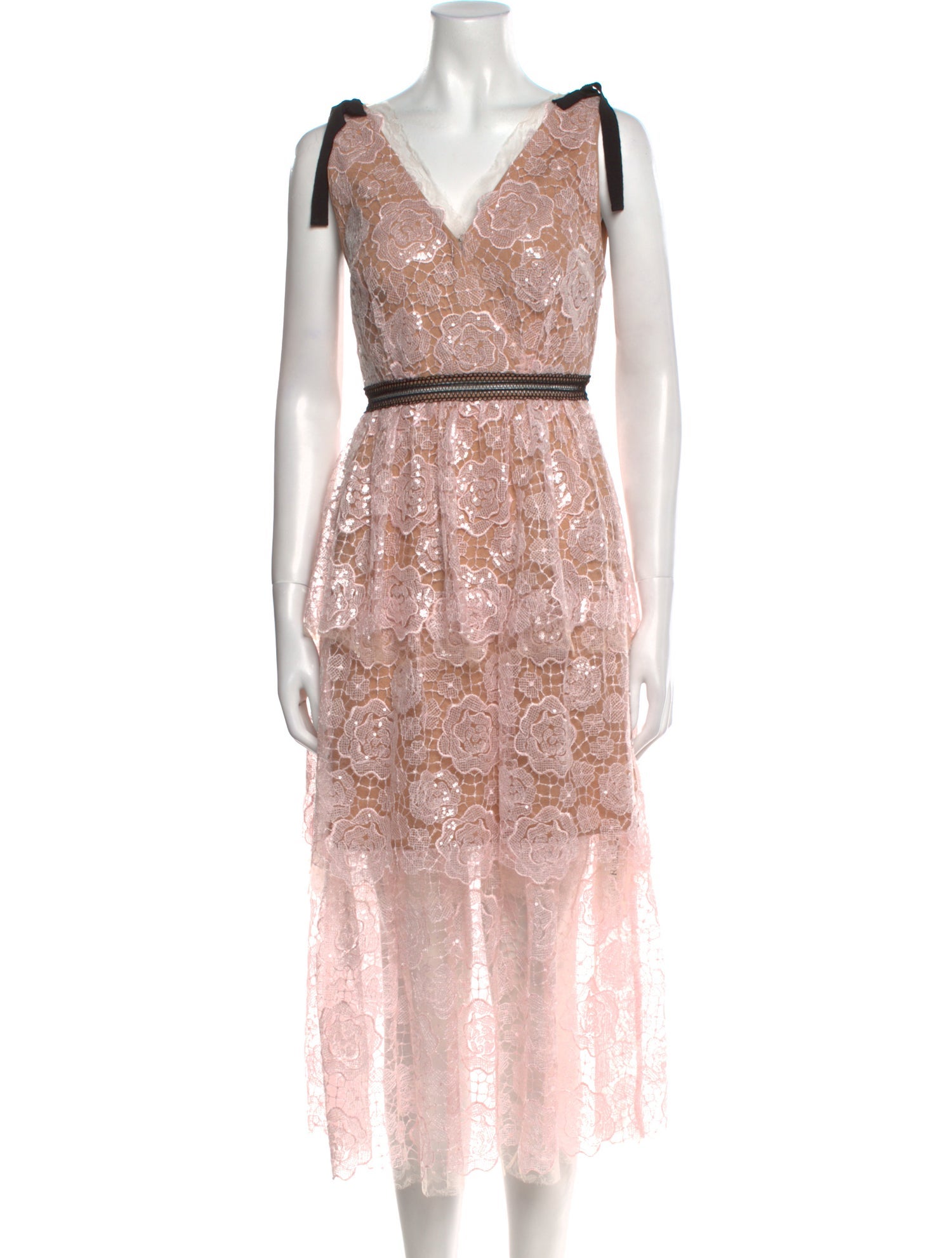 Self-Portrait Sequin Long Dress