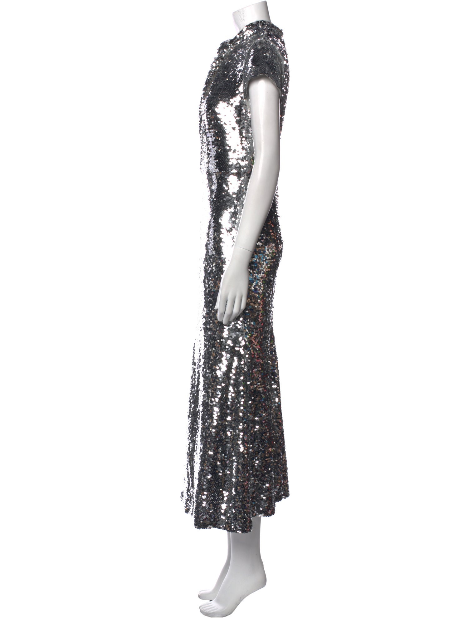 Self-Portrait Sequin Long Dress