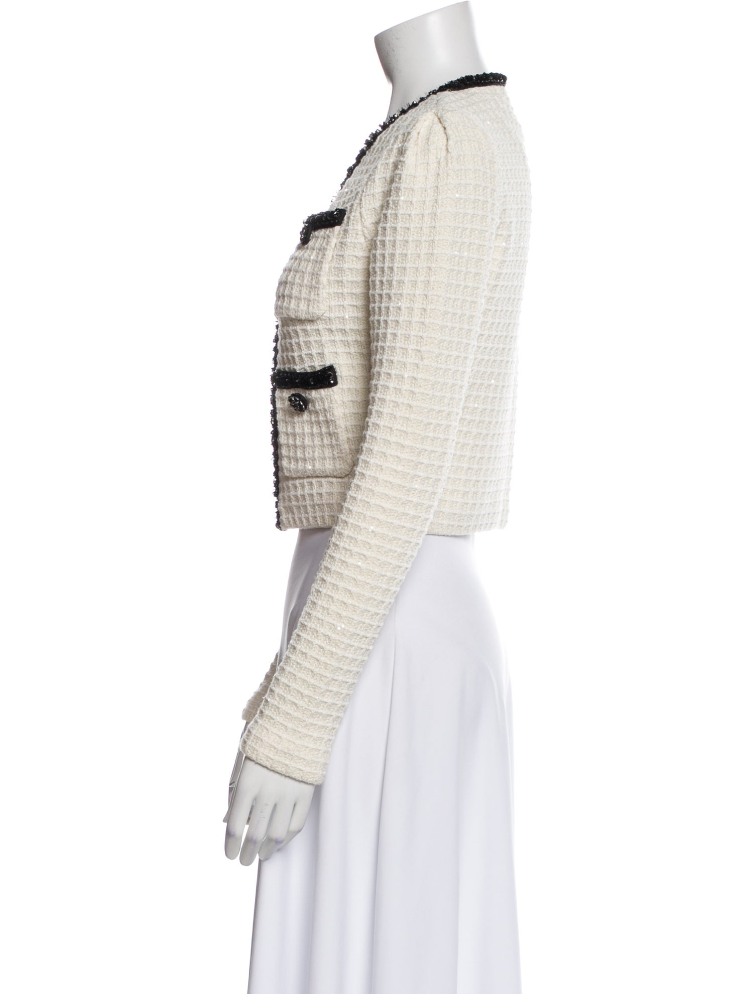 Self-Portrait Colorblock Pattern Evening Jacket