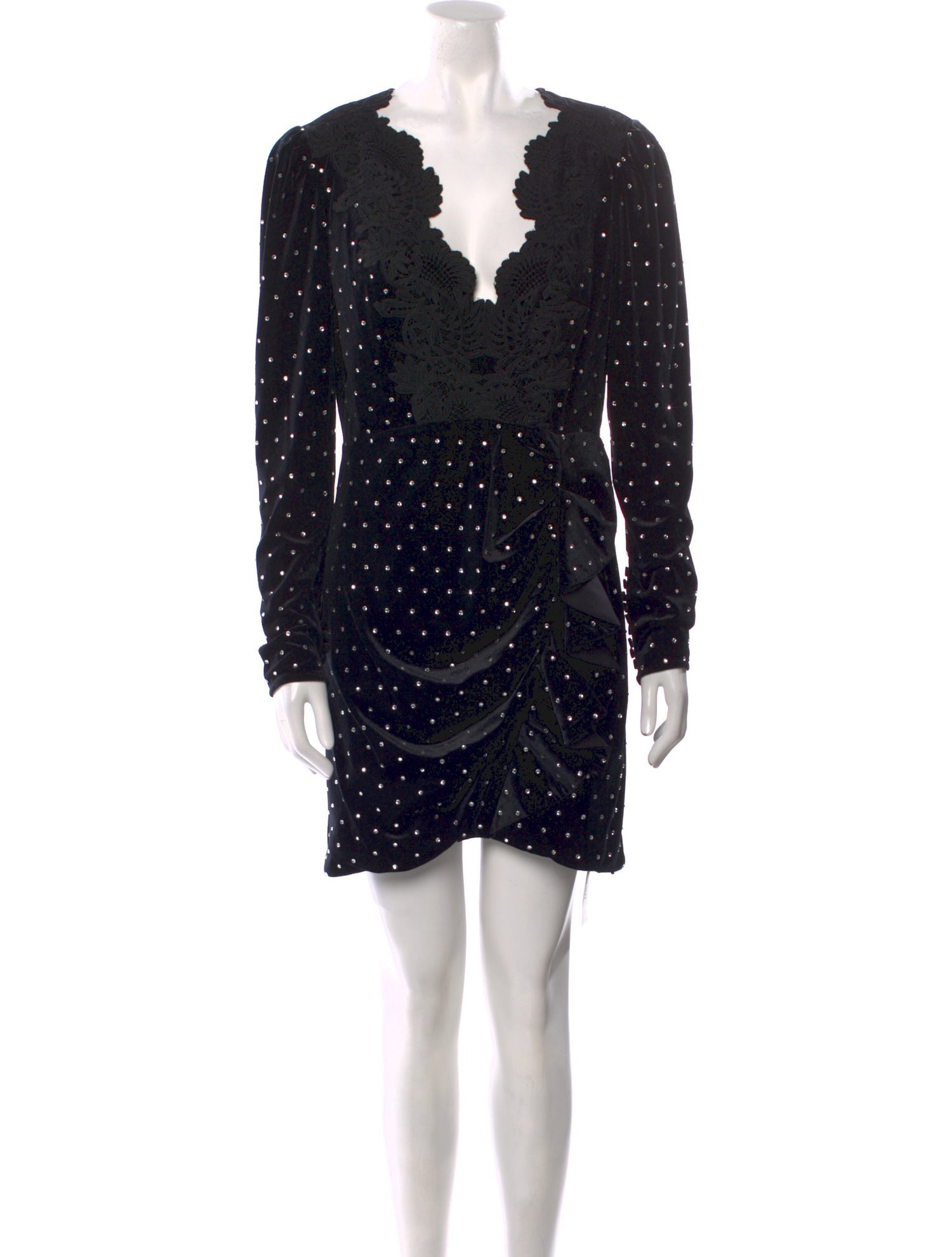 Self-Portrait V-Neck Mini Dress