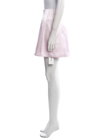 Self-Portrait Pleated Accents Mini Skirt