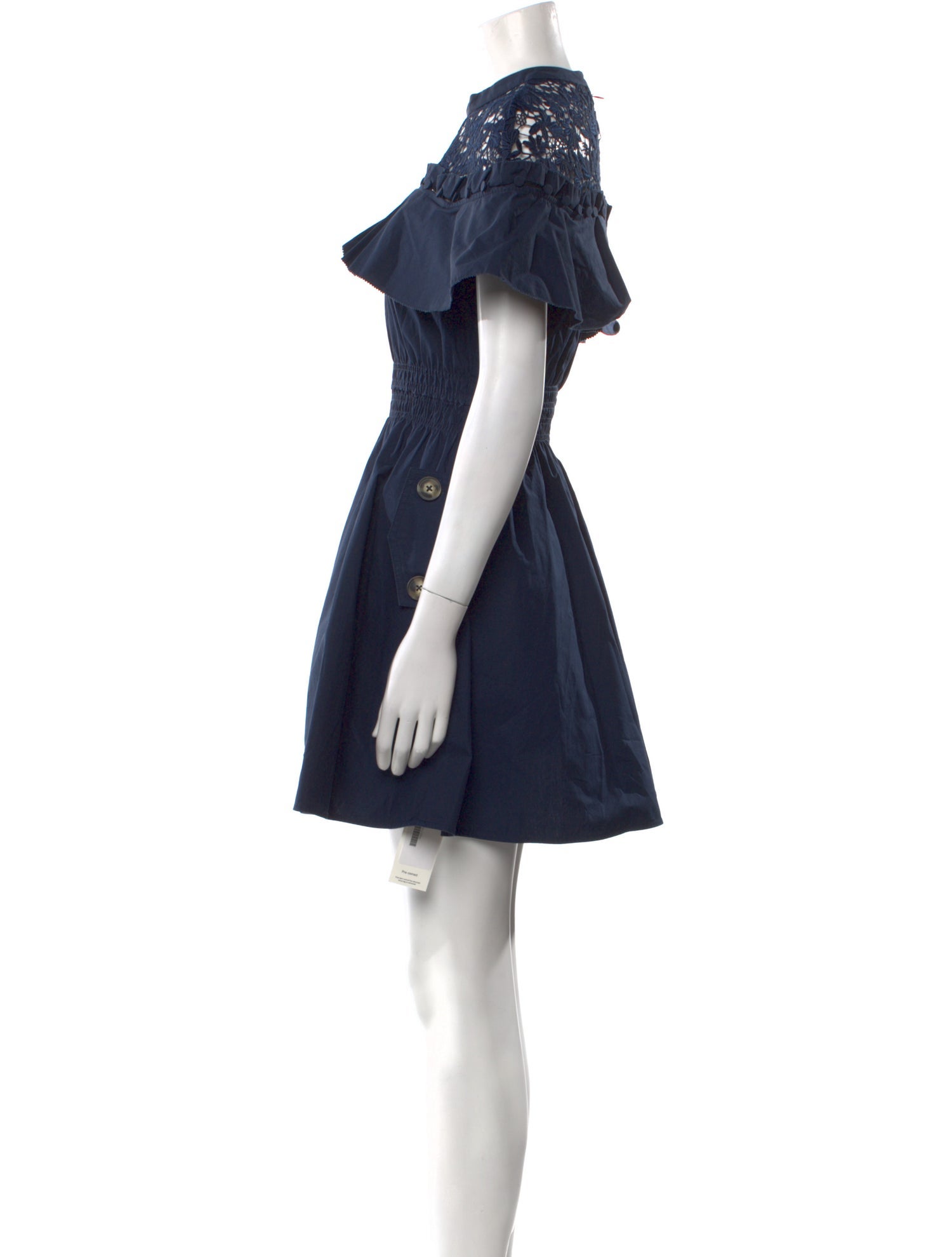 Self-Portrait Mock Neck Mini Dress