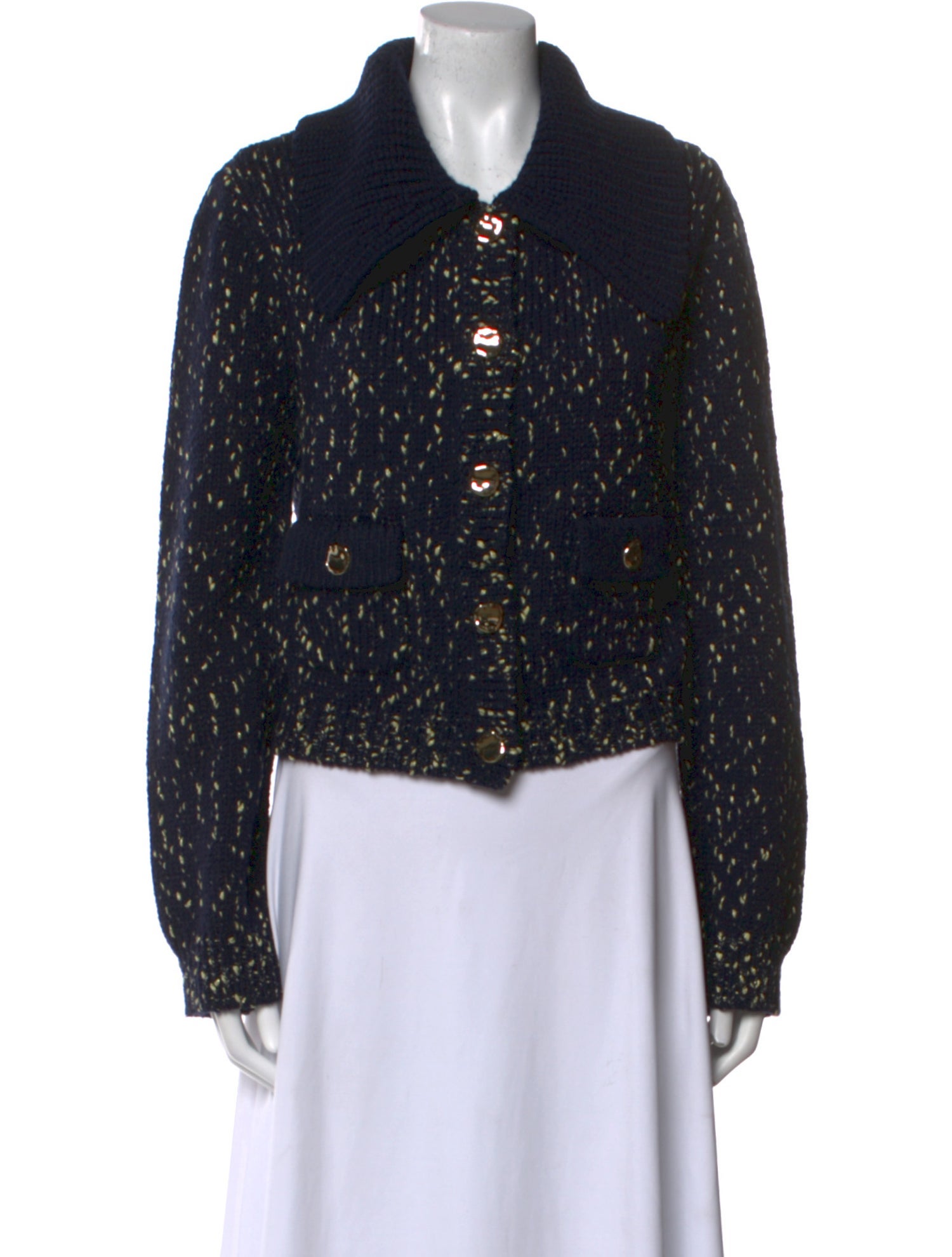 Self-Portrait Merino Wool Crew Neck Sweater