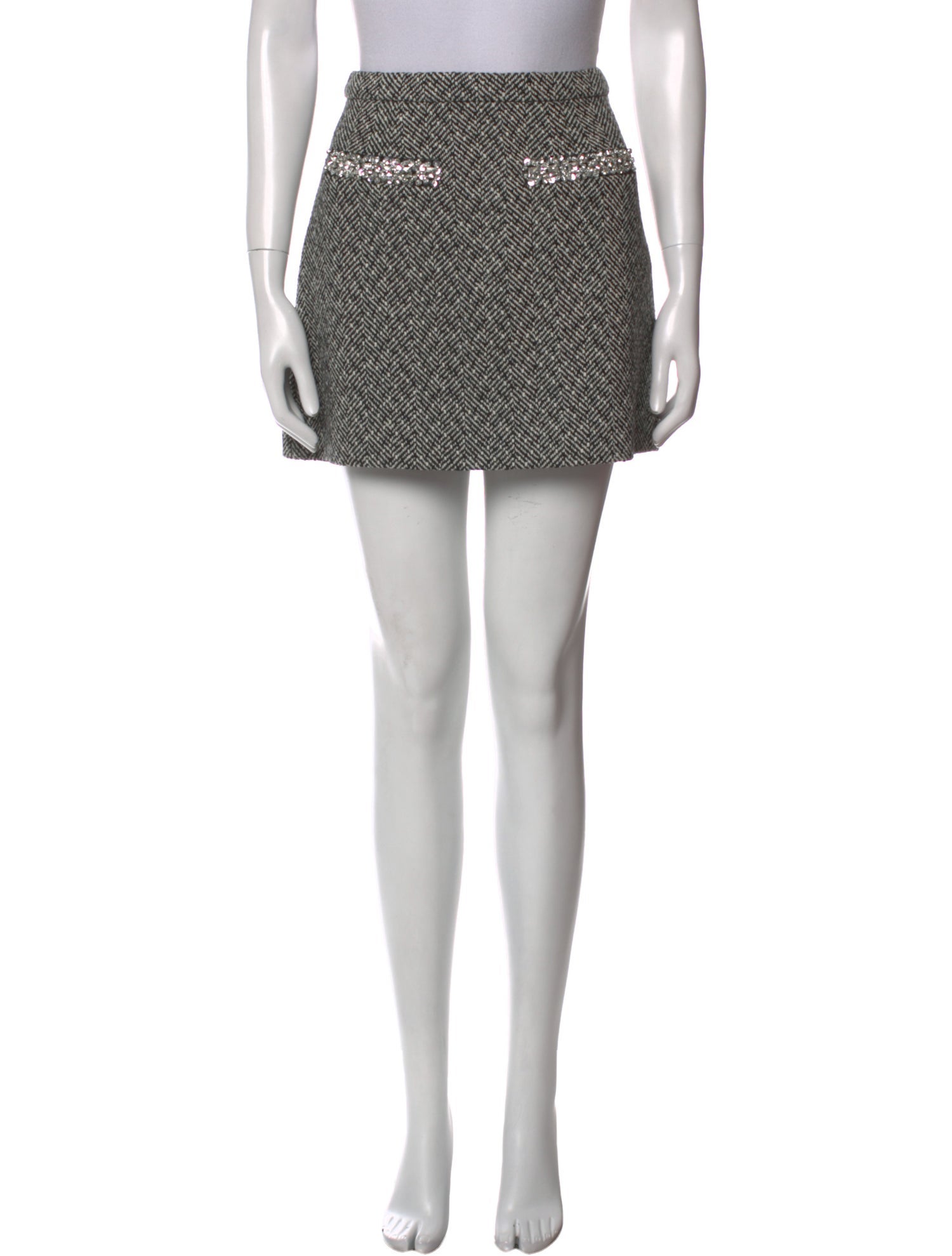 Self-Portrait Printed Mini Skirt