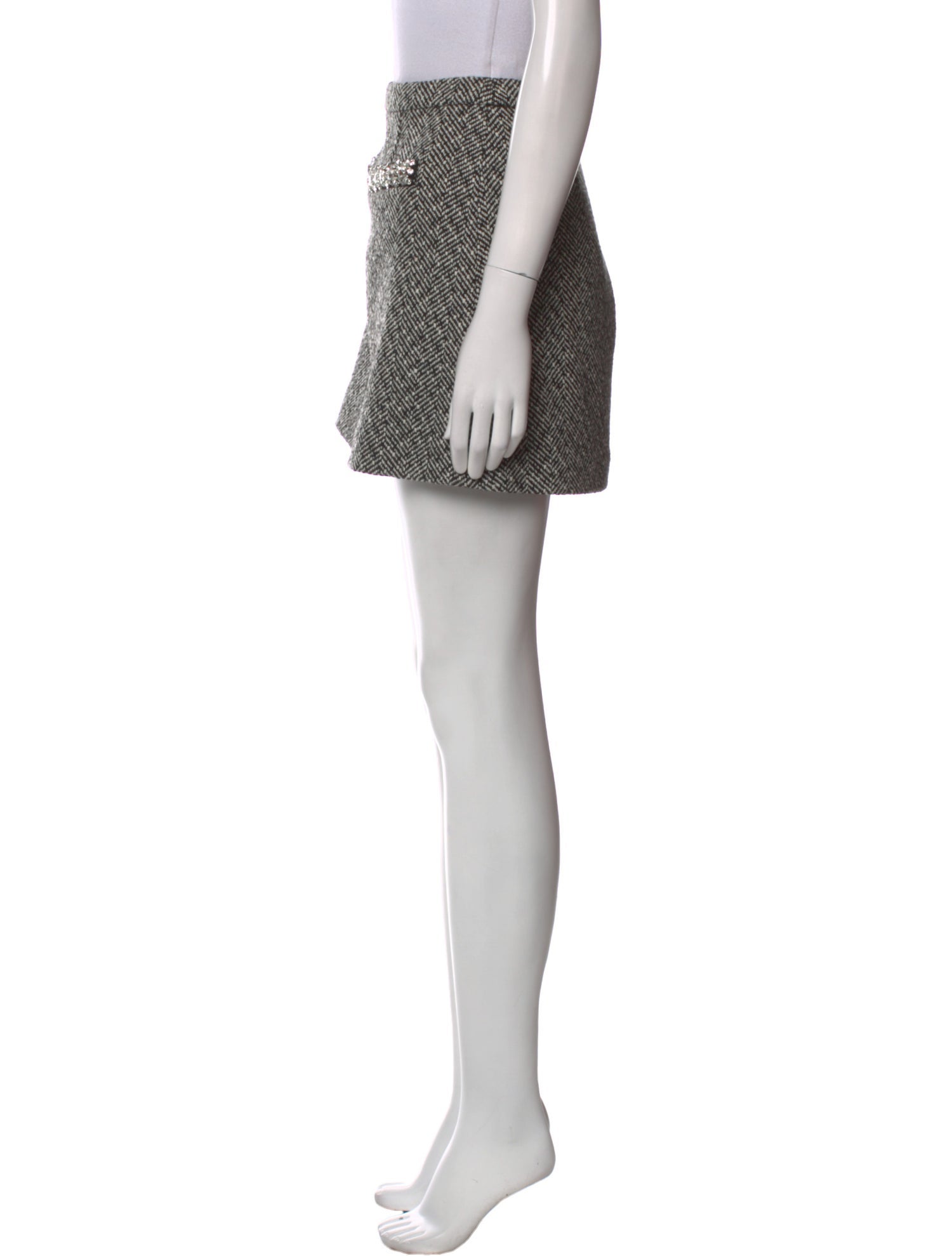 Self-Portrait Printed Mini Skirt