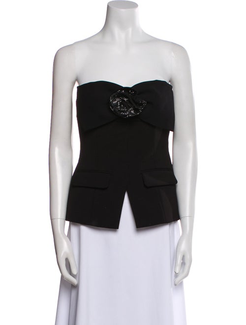 Self-Portrait Strapless Crop Top