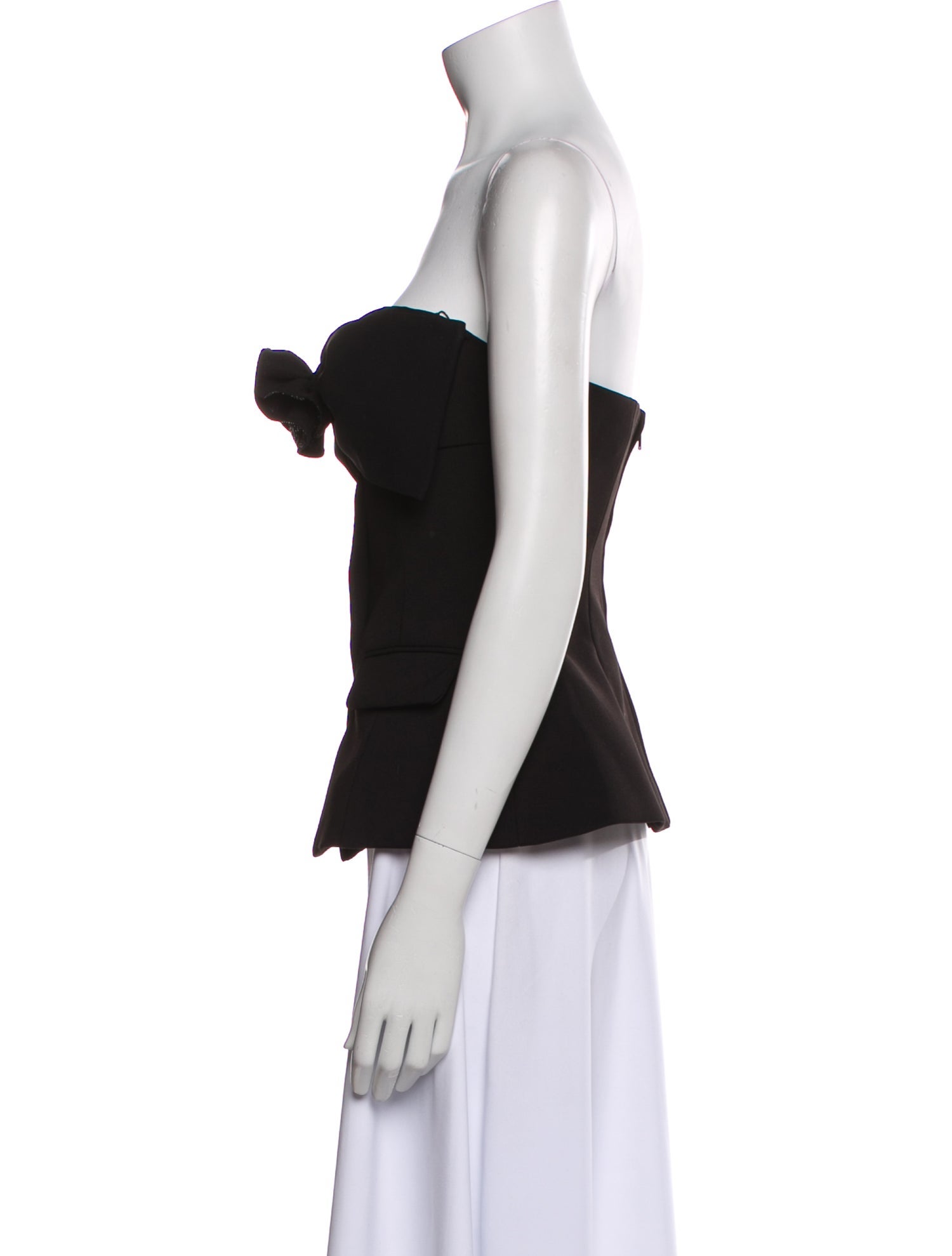 Self-Portrait Strapless Crop Top